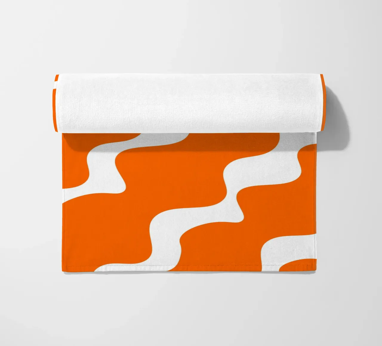 Orange slanting waves telo mare da baobabprintstore