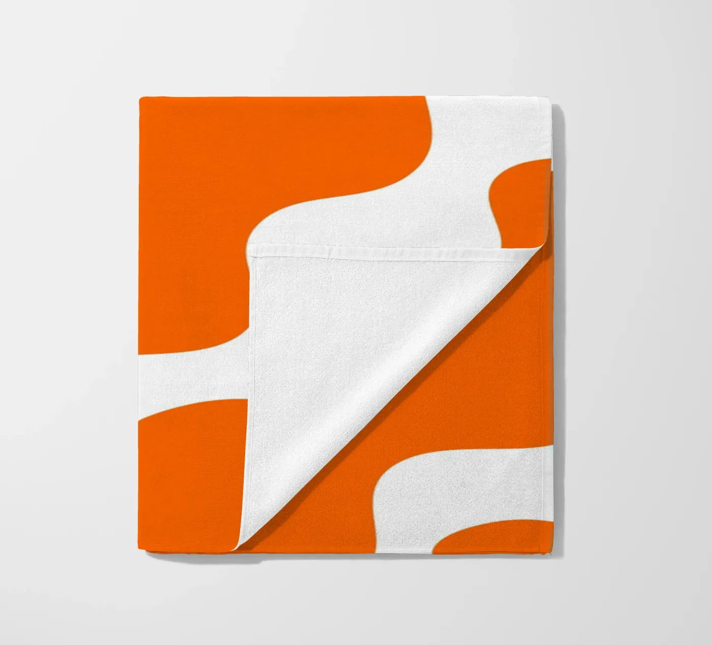 Orange slanting waves telo mare da baobabprintstore