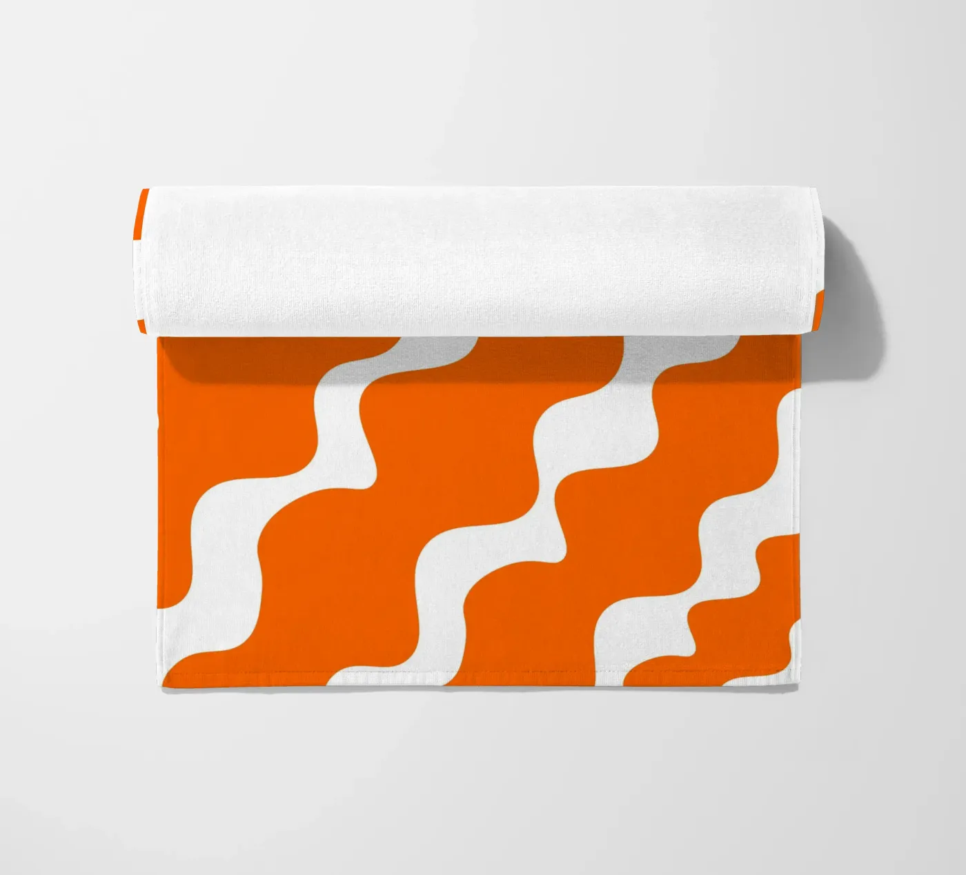 Orange slanting waves telo mare da baobabprintstore