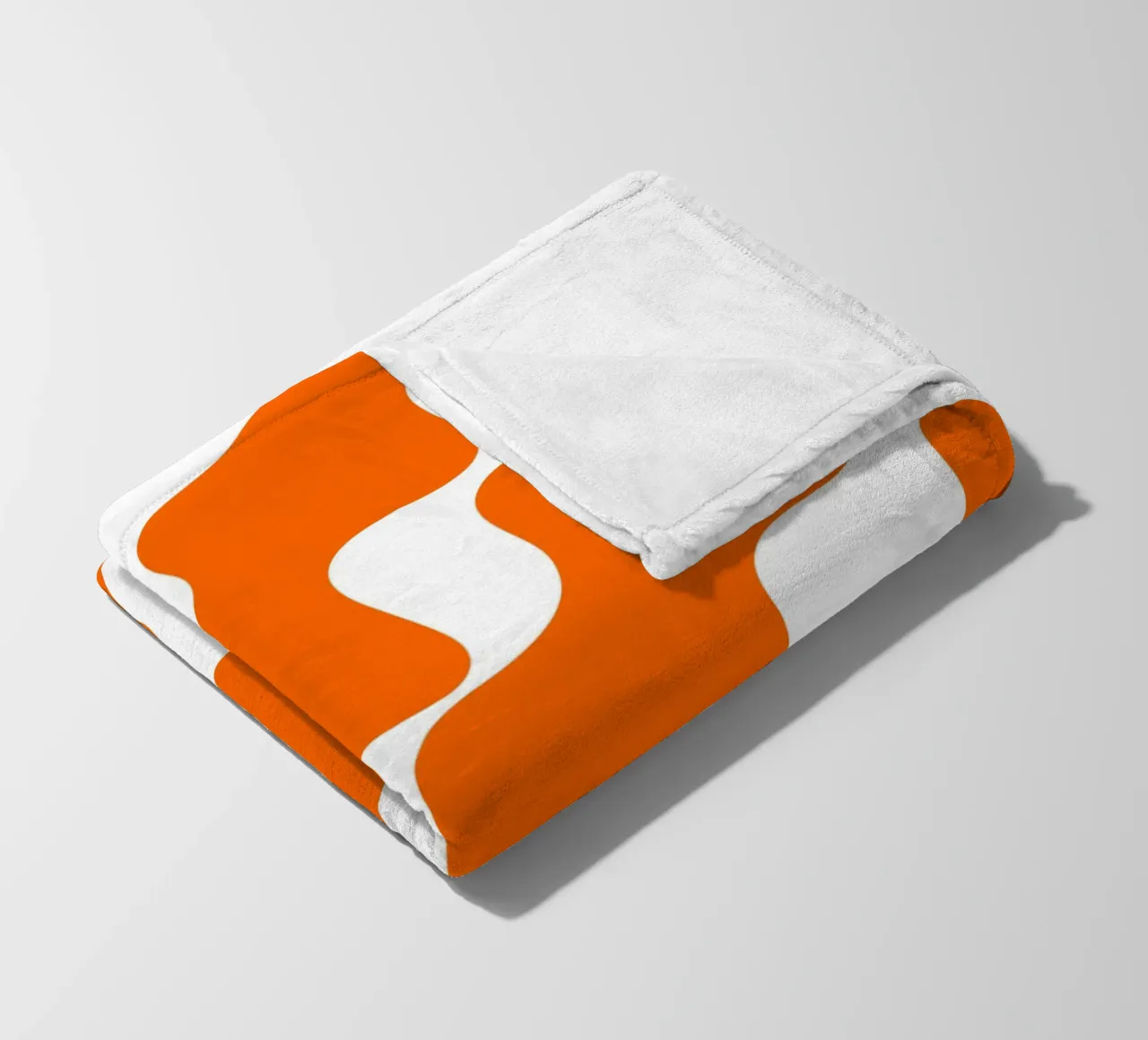 Orange slanting waves Fleecedecke von baobabprintstore