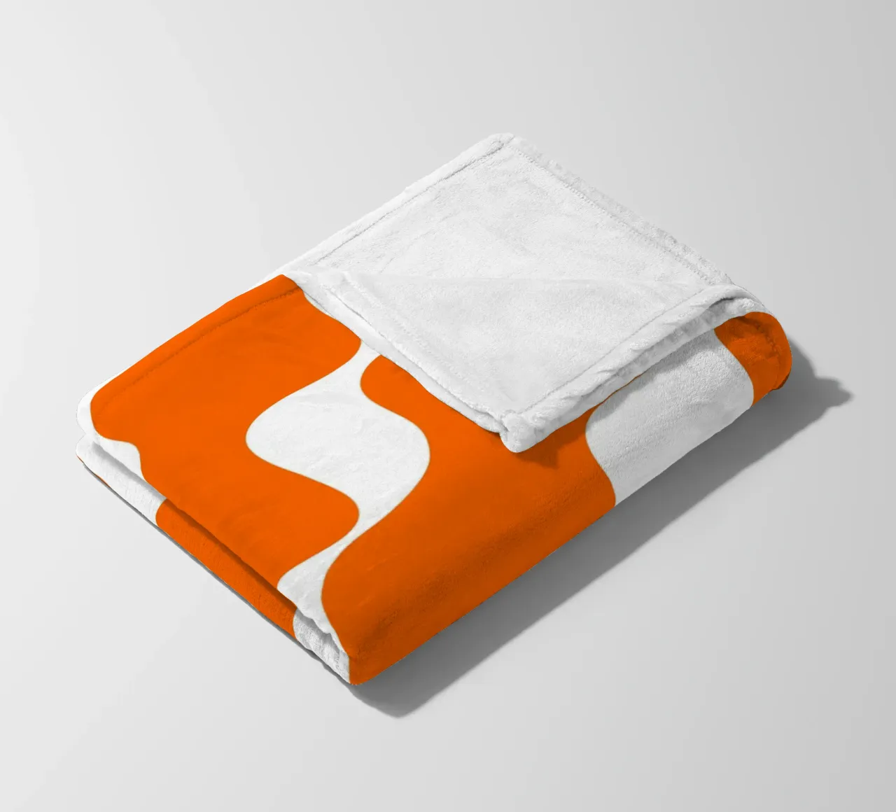Orange slanting waves Fleecedecke von baobabprintstore