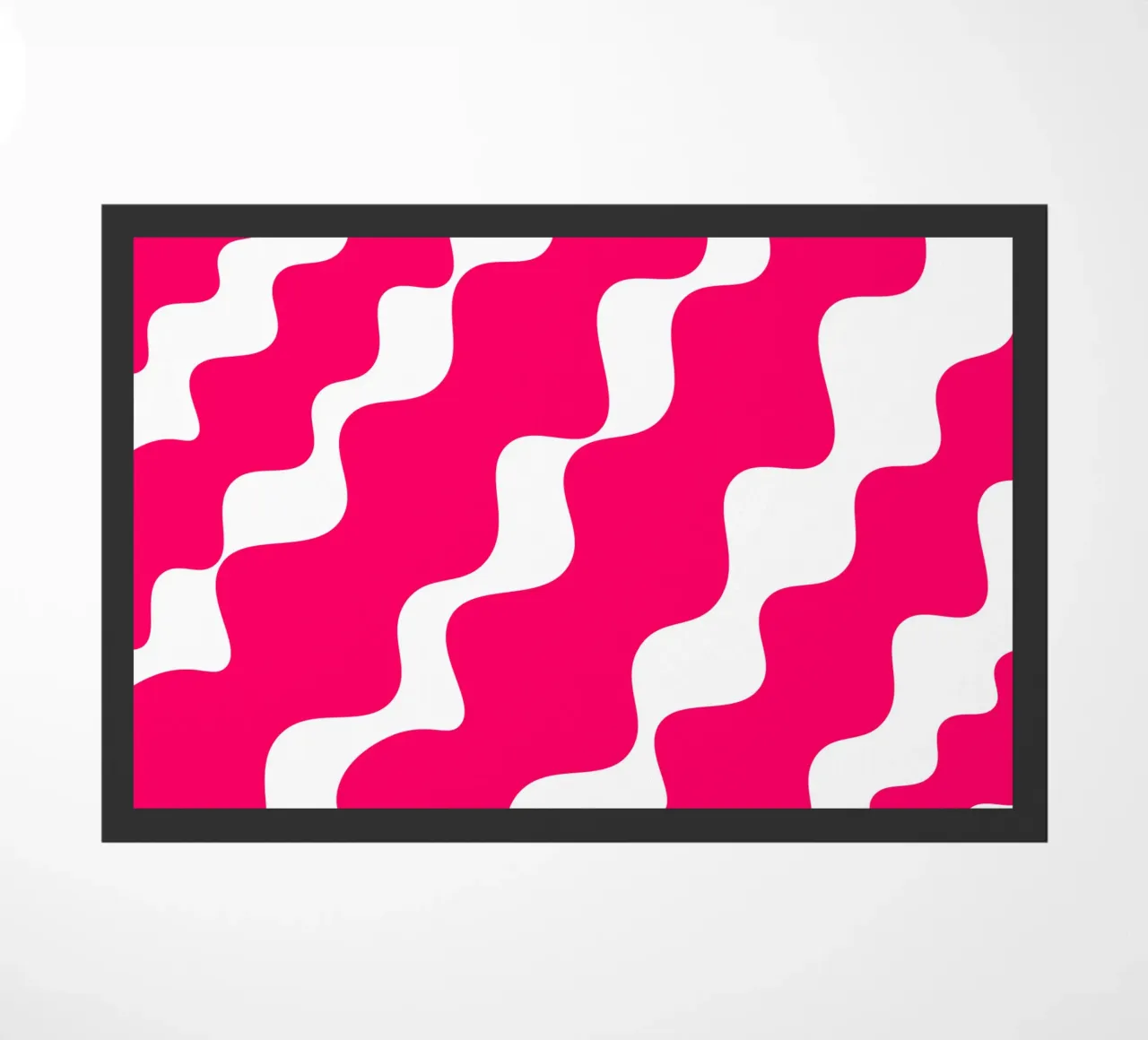 Pink slanting waves deurmat van baobabprintstore