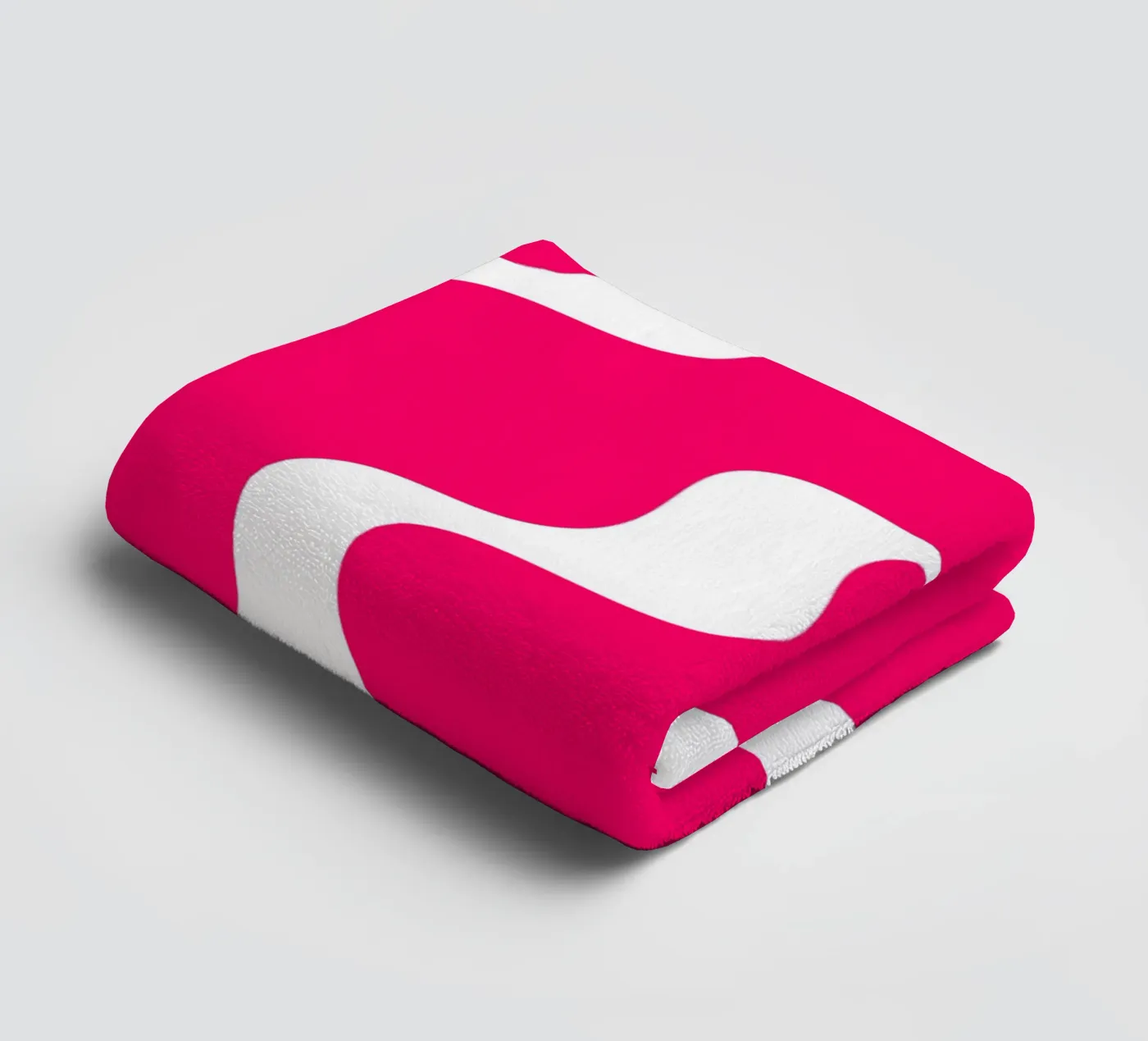 Pink slanting waves towel by baobabprintstore