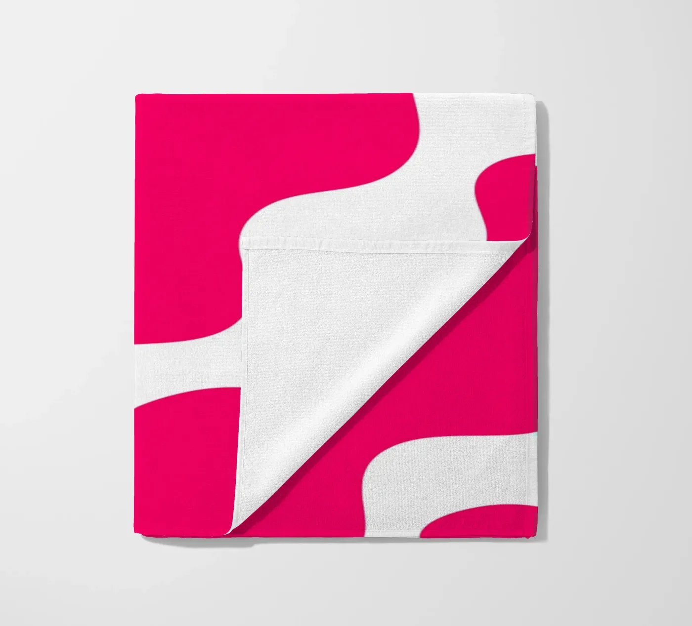 Pink slanting waves telo mare da baobabprintstore