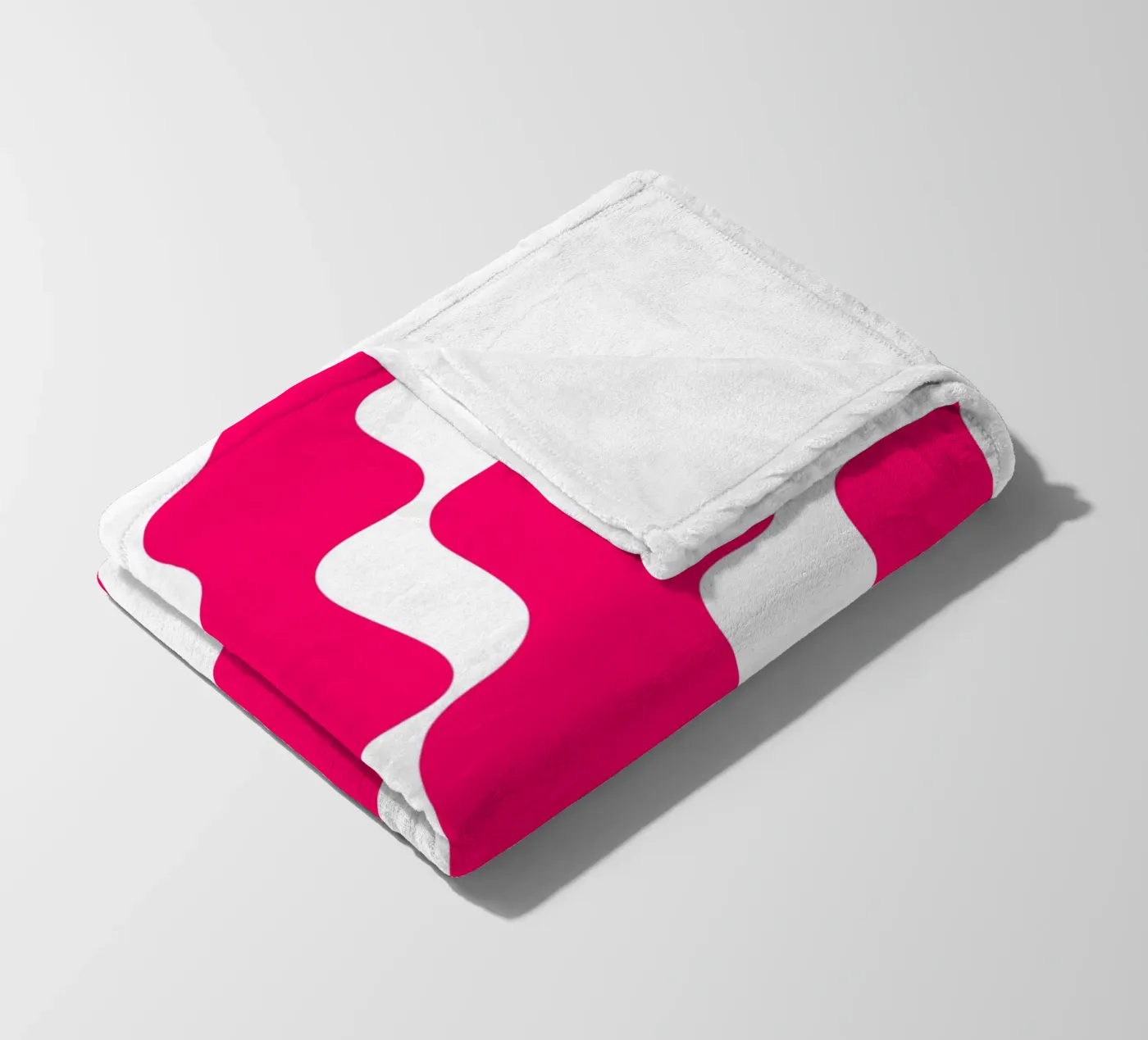 Pink slanting waves Fleecedecke von baobabprintstore