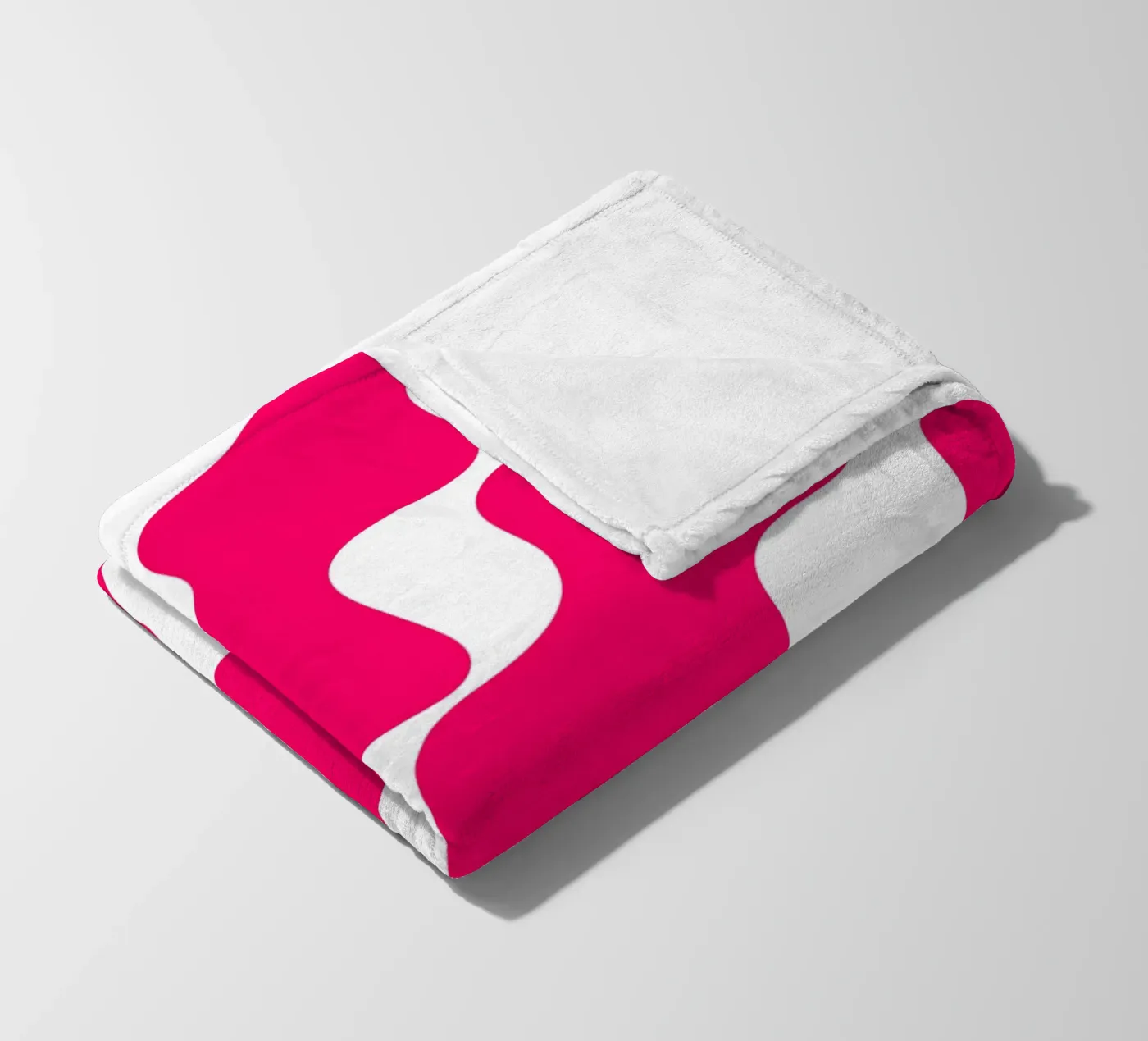 Pink slanting waves Fleecedecke von baobabprintstore