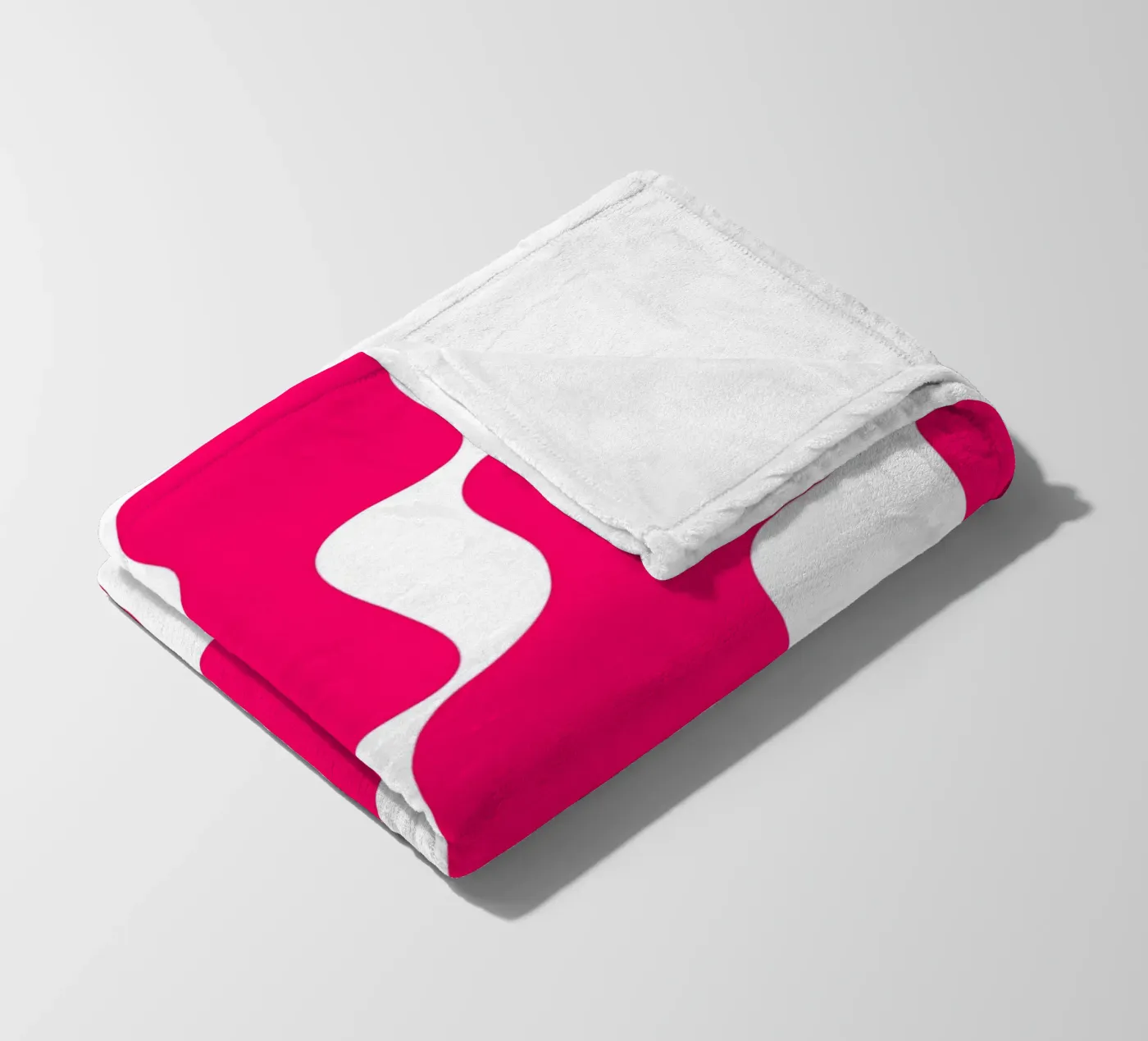 Pink slanting waves Fleecedecke von baobabprintstore