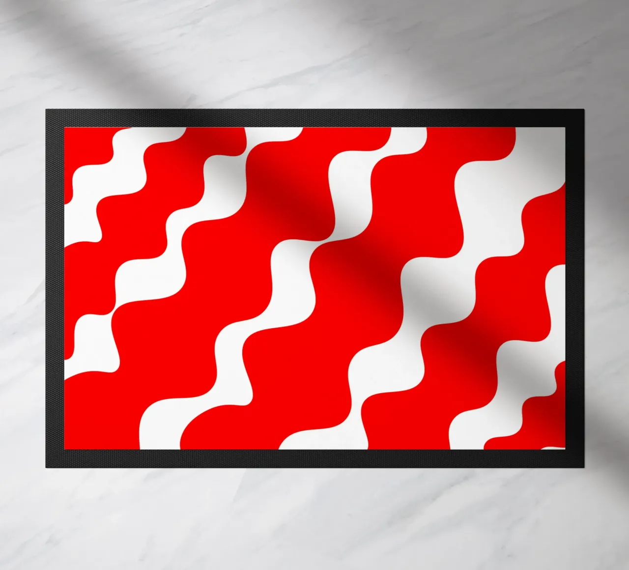 Red slanting waves zerbino da baobabprintstore