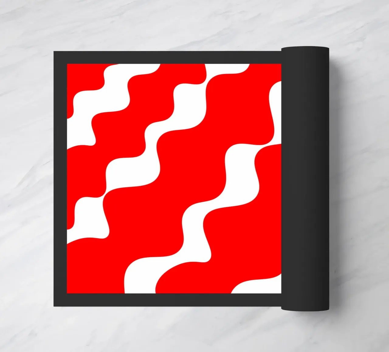 Red slanting waves zerbino da baobabprintstore