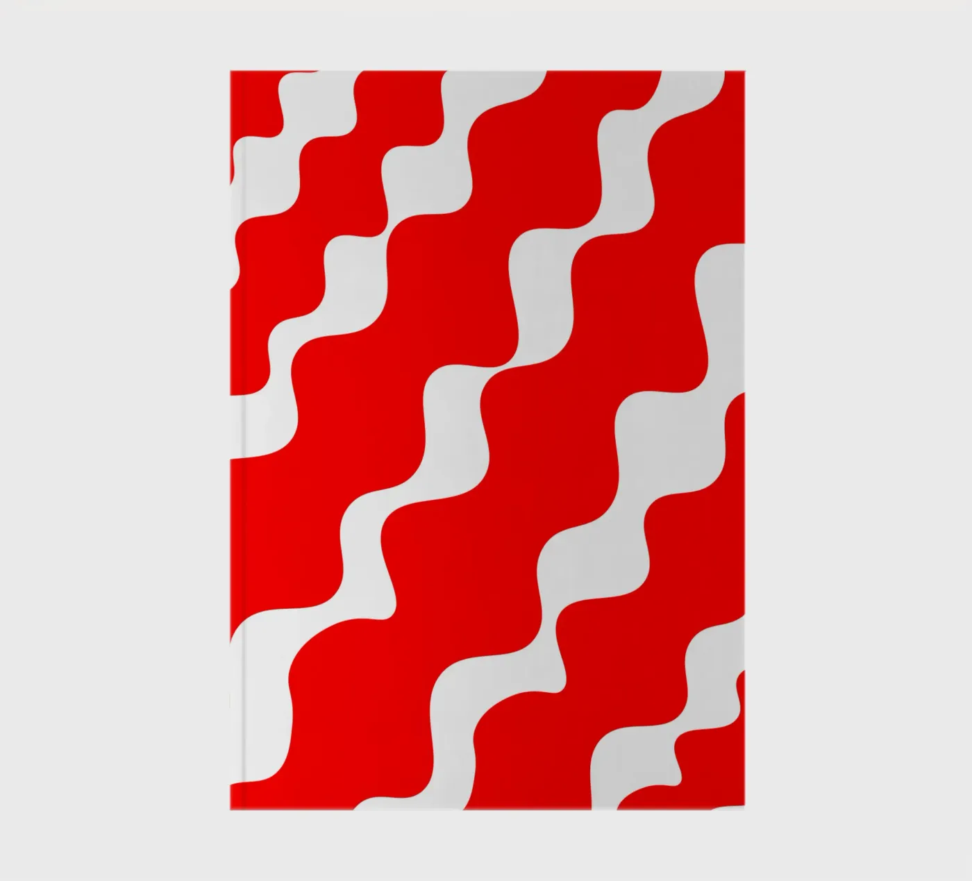 Red slanting waves notebook by baobabprintstore