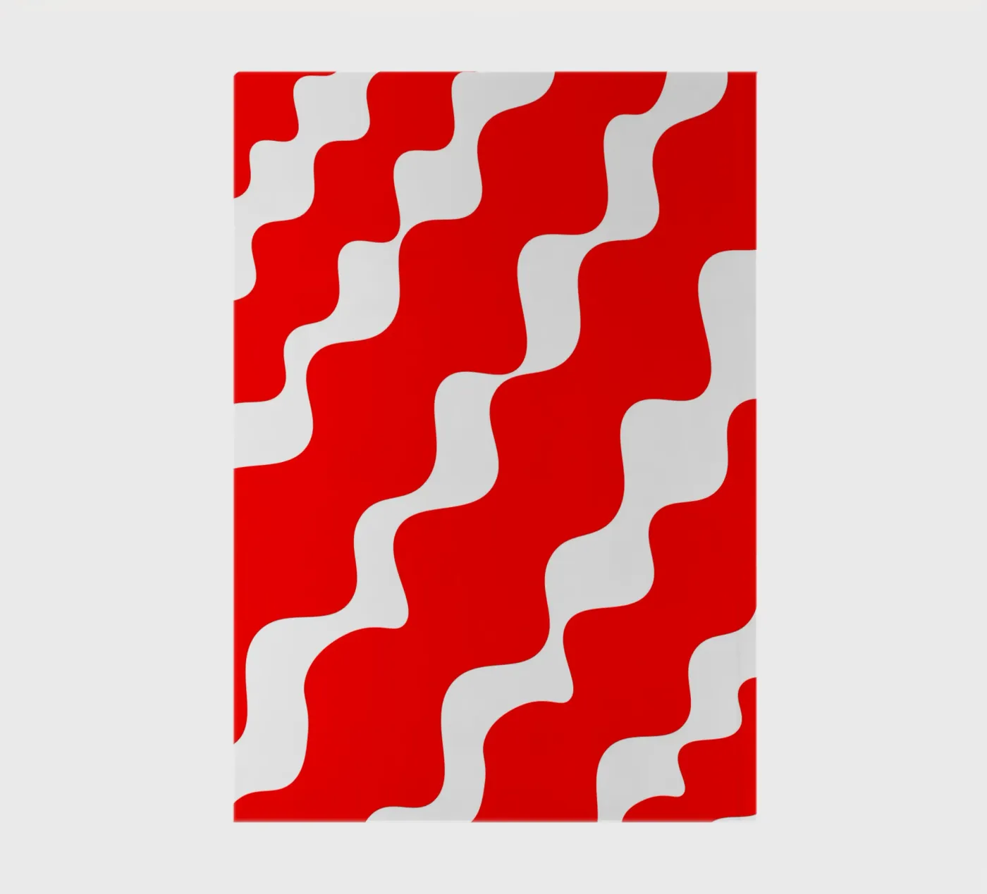Red slanting waves notebook by baobabprintstore