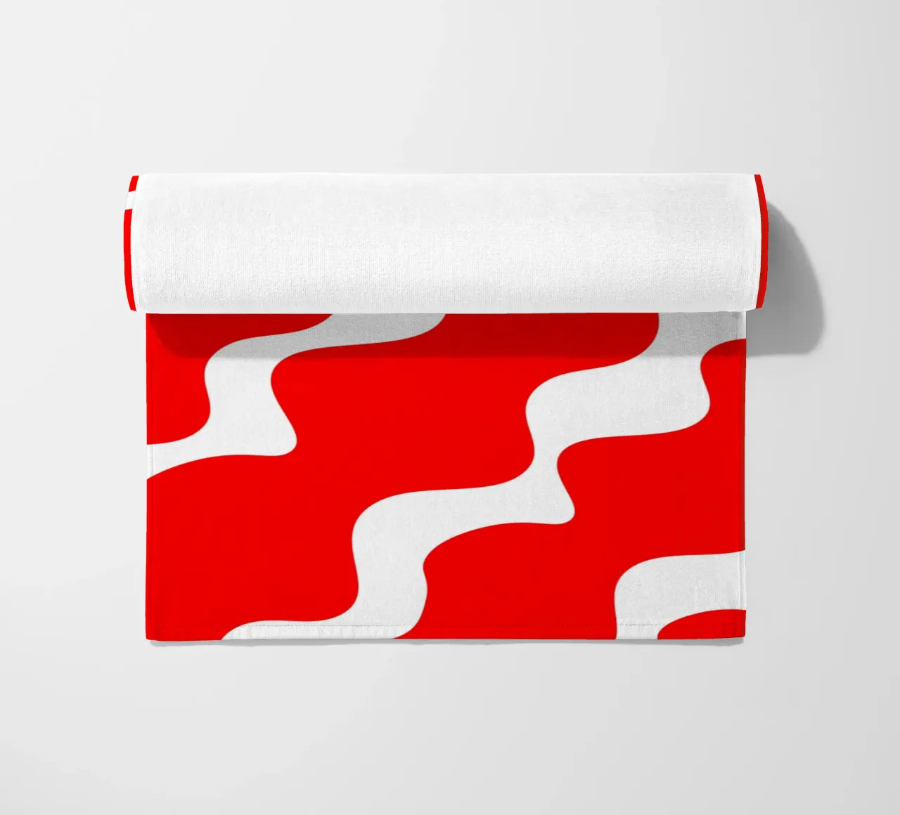 Red slanting waves telo mare da baobabprintstore