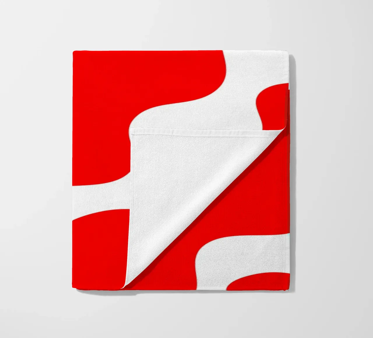 Red slanting waves telo mare da baobabprintstore