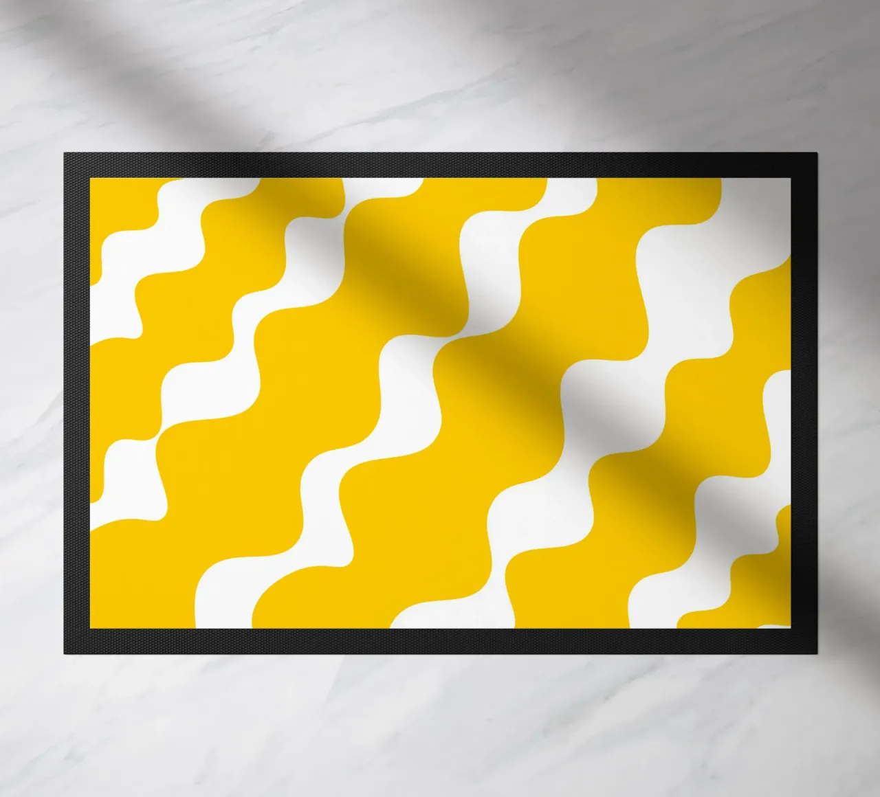 Yellow slanting waves zerbino da baobabprintstore