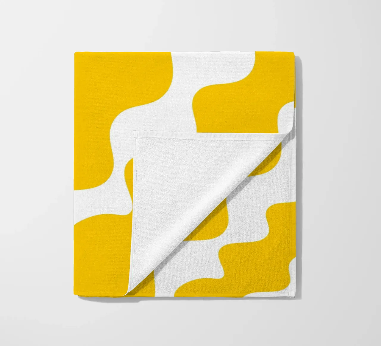 Yellow slanting waves telo mare da baobabprintstore