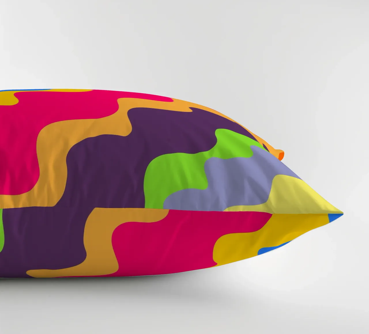 Retro slanting waves decorative cushion by baobabprintstore