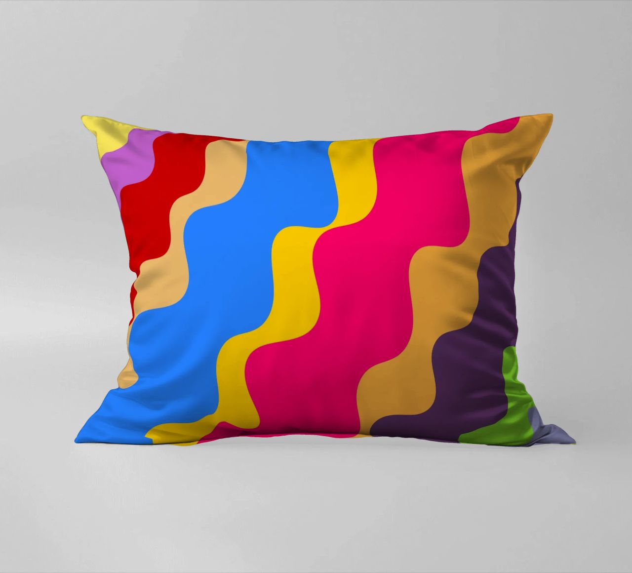 Retro slanting waves cuscino da baobabprintstore