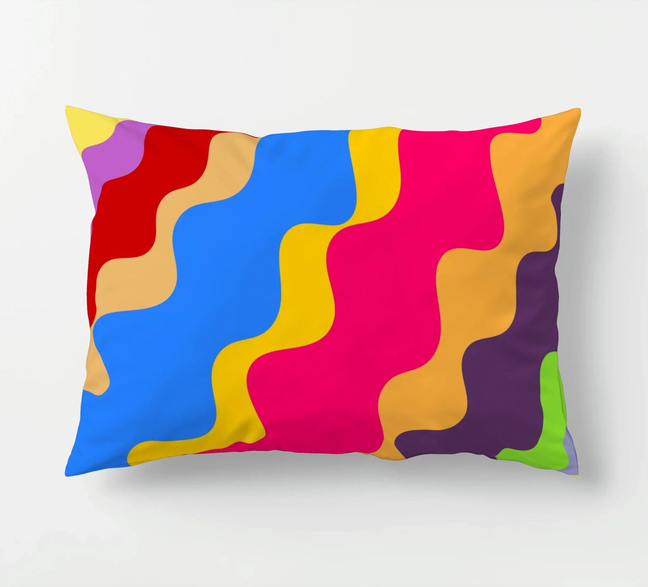 Retro slanting waves cuscino da baobabprintstore