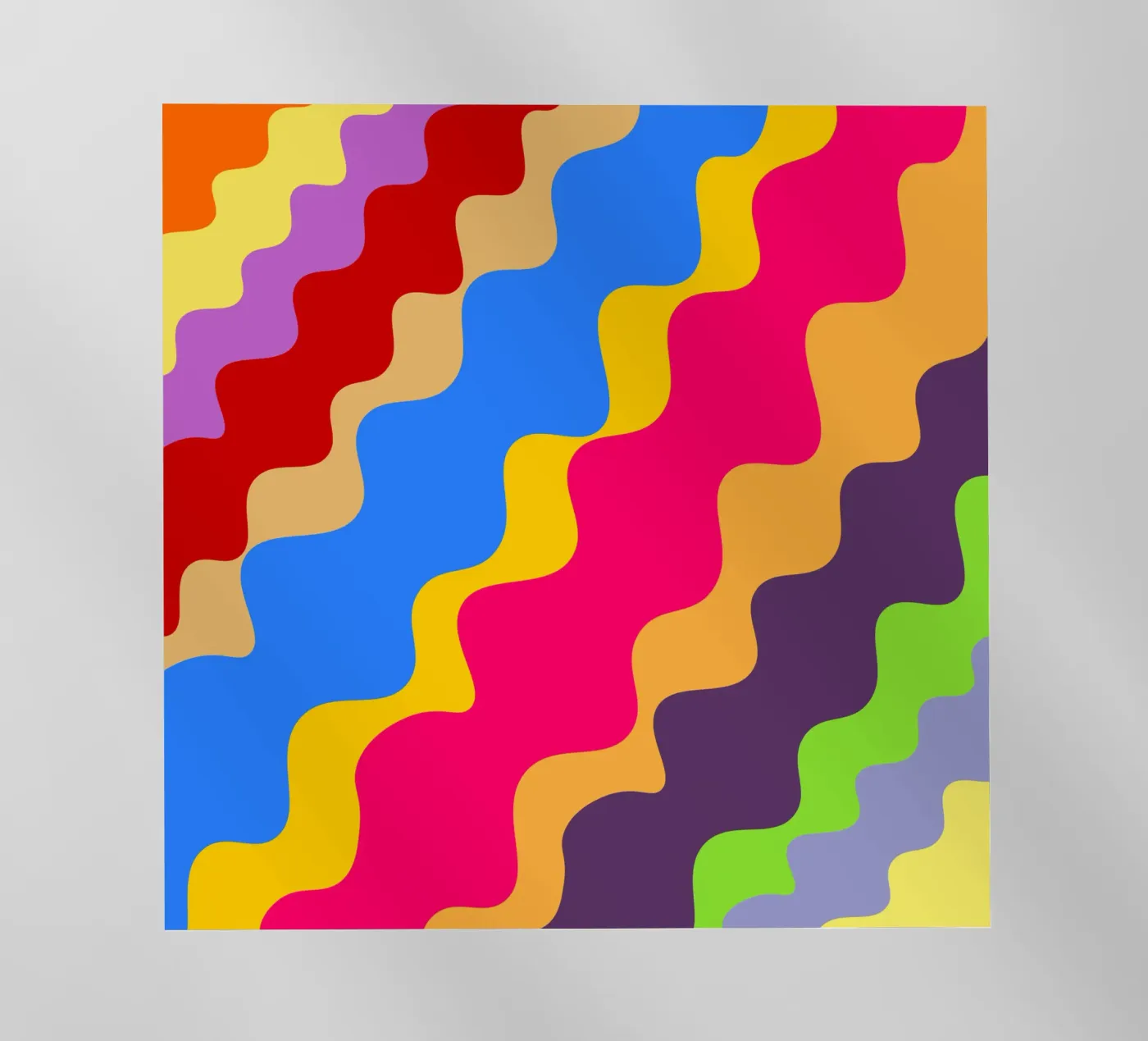 Retro slanting waves backlit folie van baobabprintstore