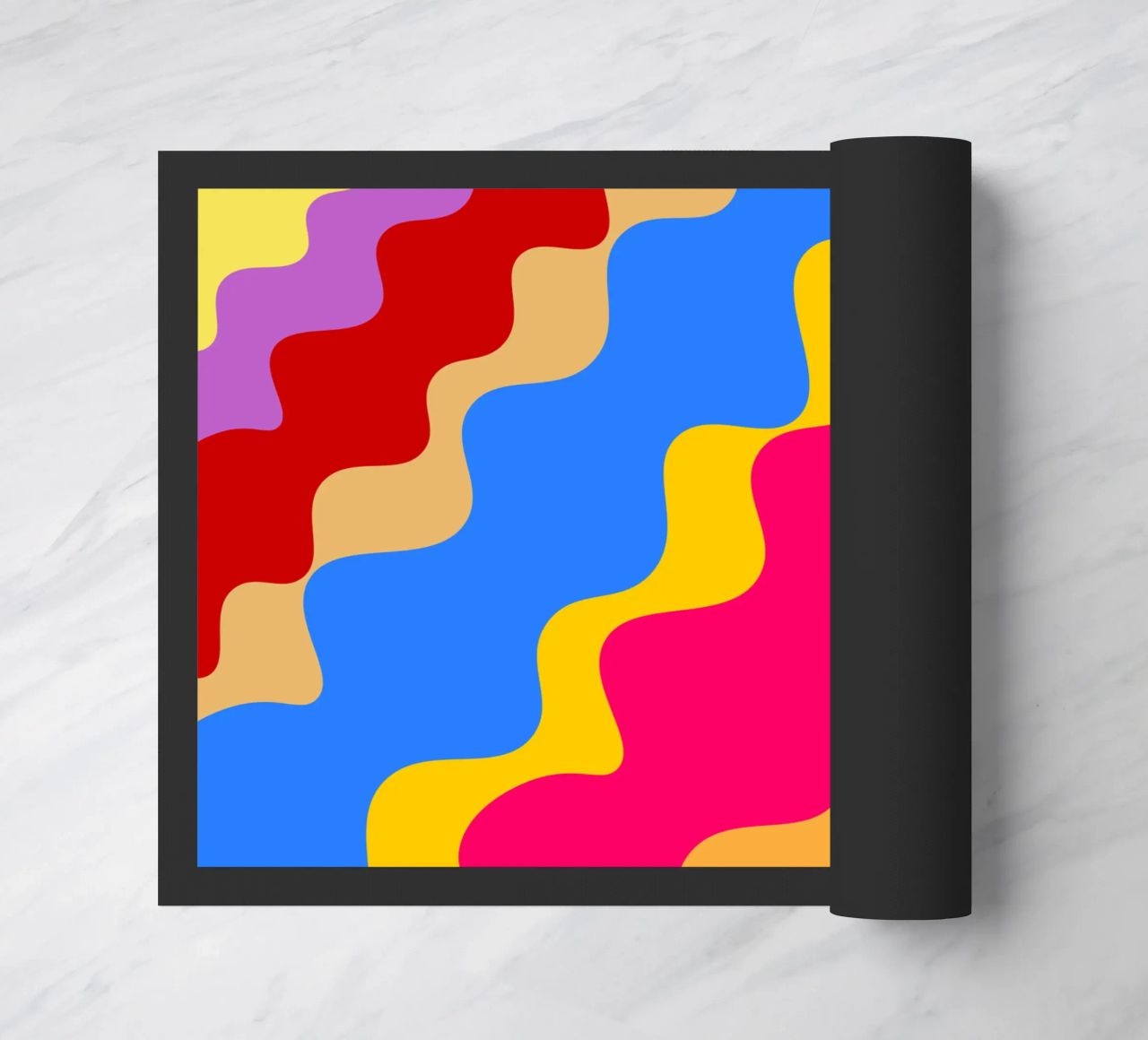 Retro slanting waves zerbino da baobabprintstore