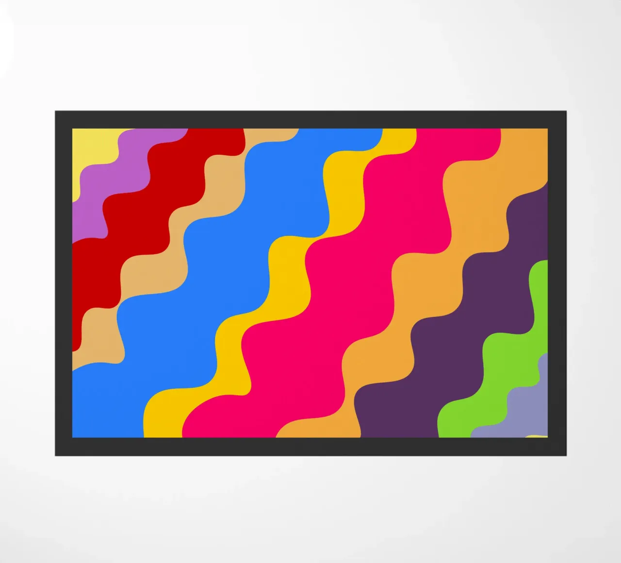 Retro slanting waves zerbino da baobabprintstore