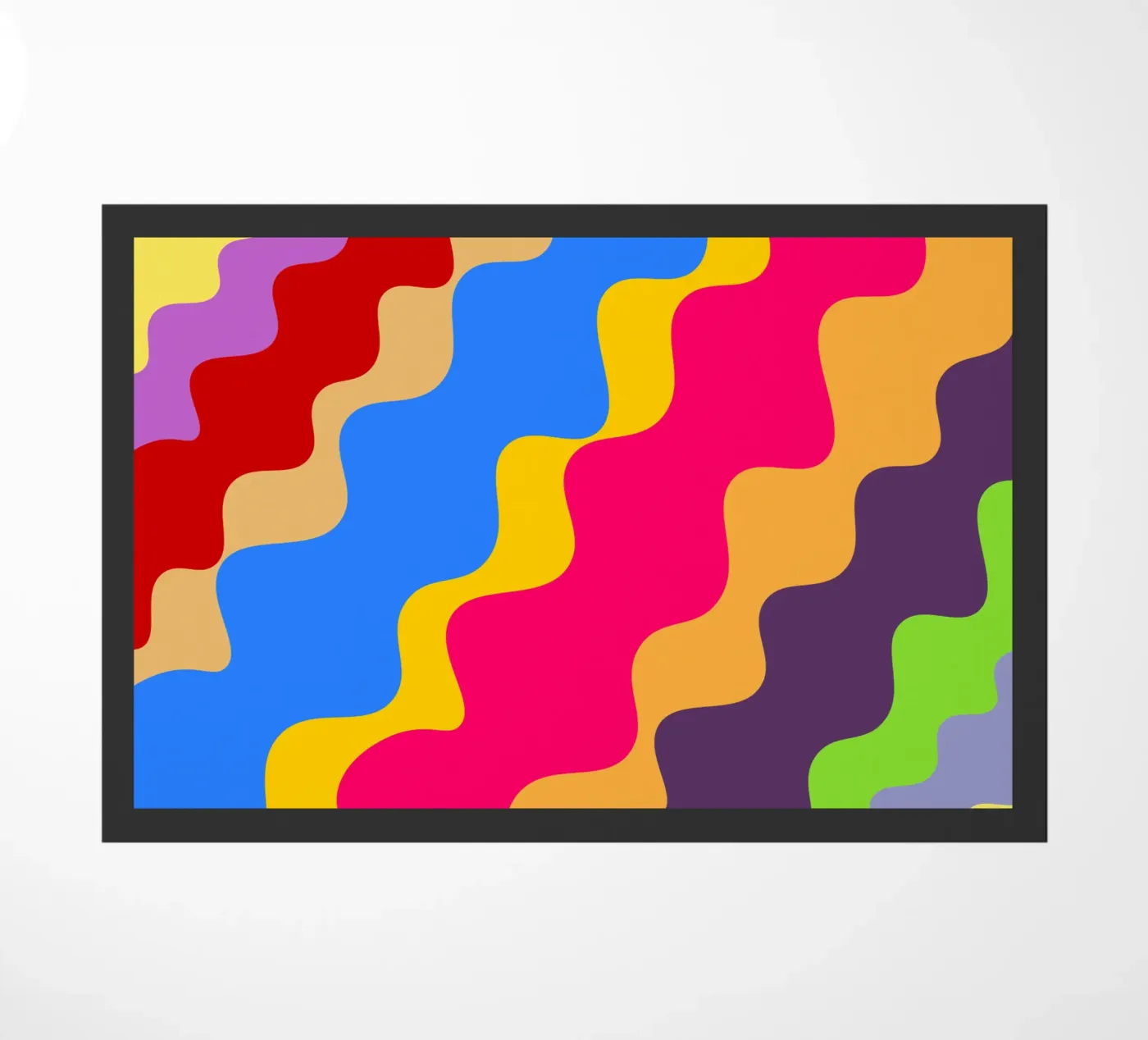 Retro slanting waves zerbino da baobabprintstore