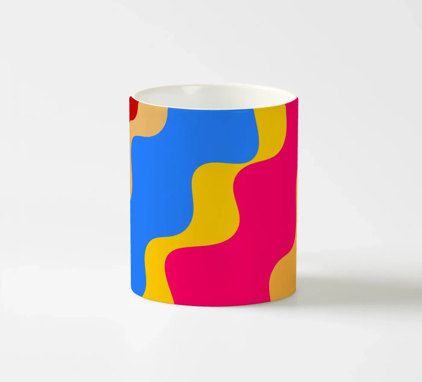 Retro slanting waves ceramic mug by baobabprintstore