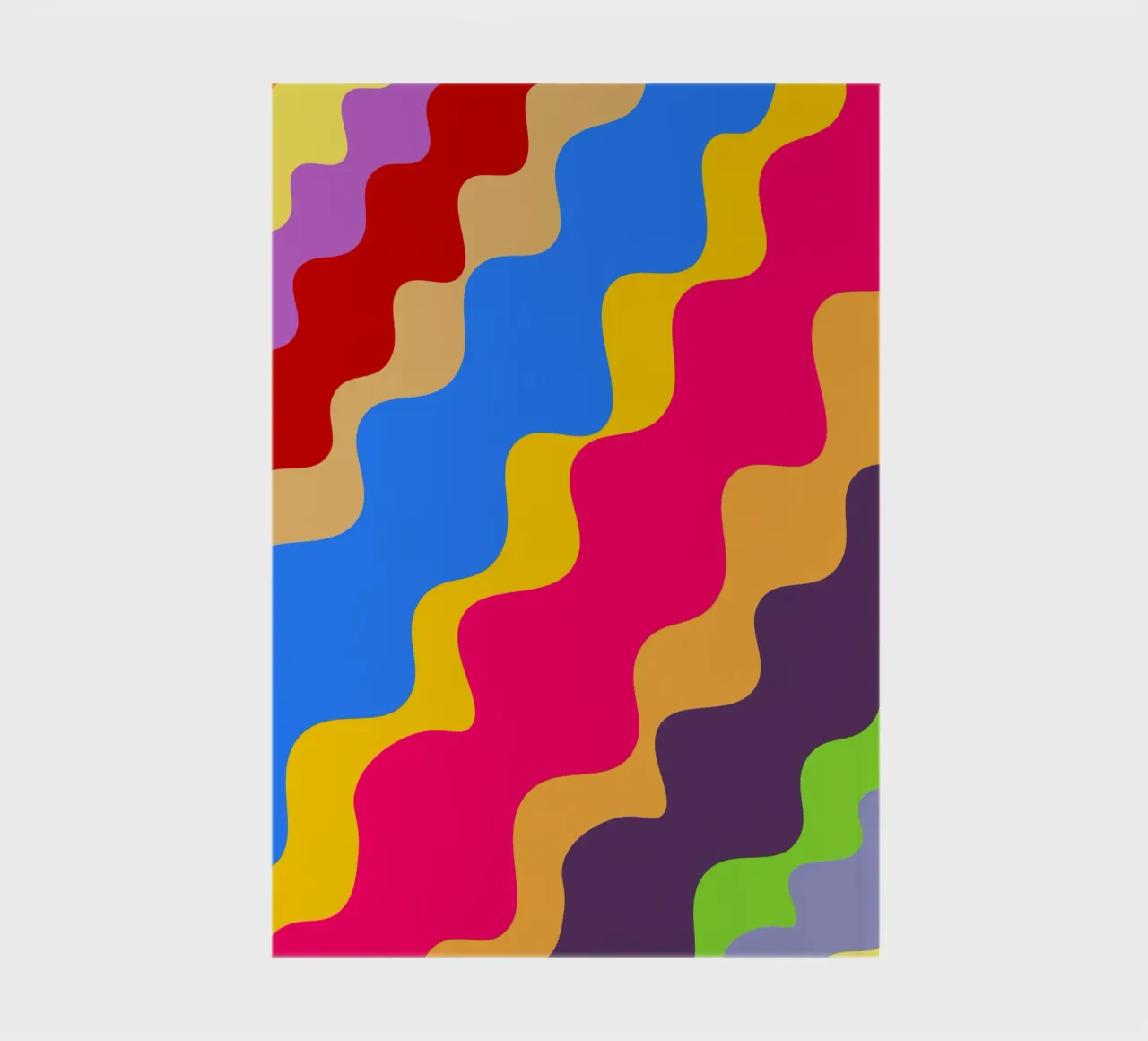 Retro slanting waves notebook by baobabprintstore