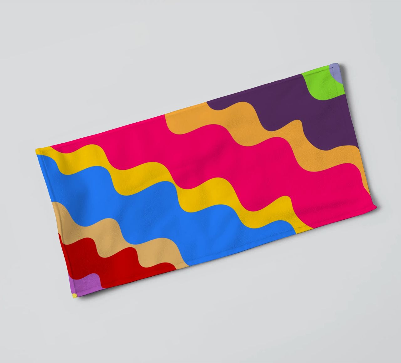 Retro slanting waves asciugamano da bagno da baobabprintstore