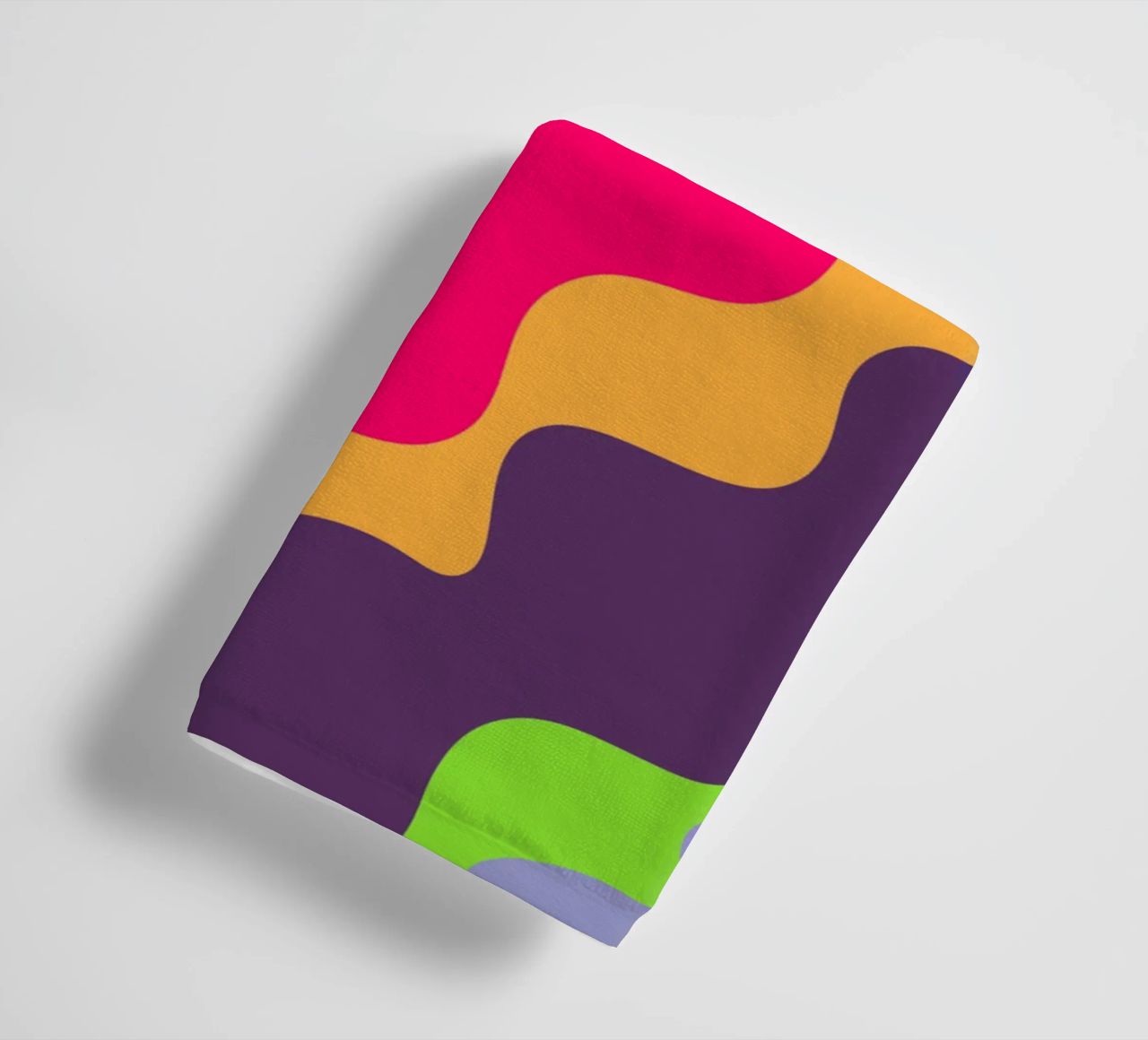 Retro slanting waves asciugamano da bagno da baobabprintstore