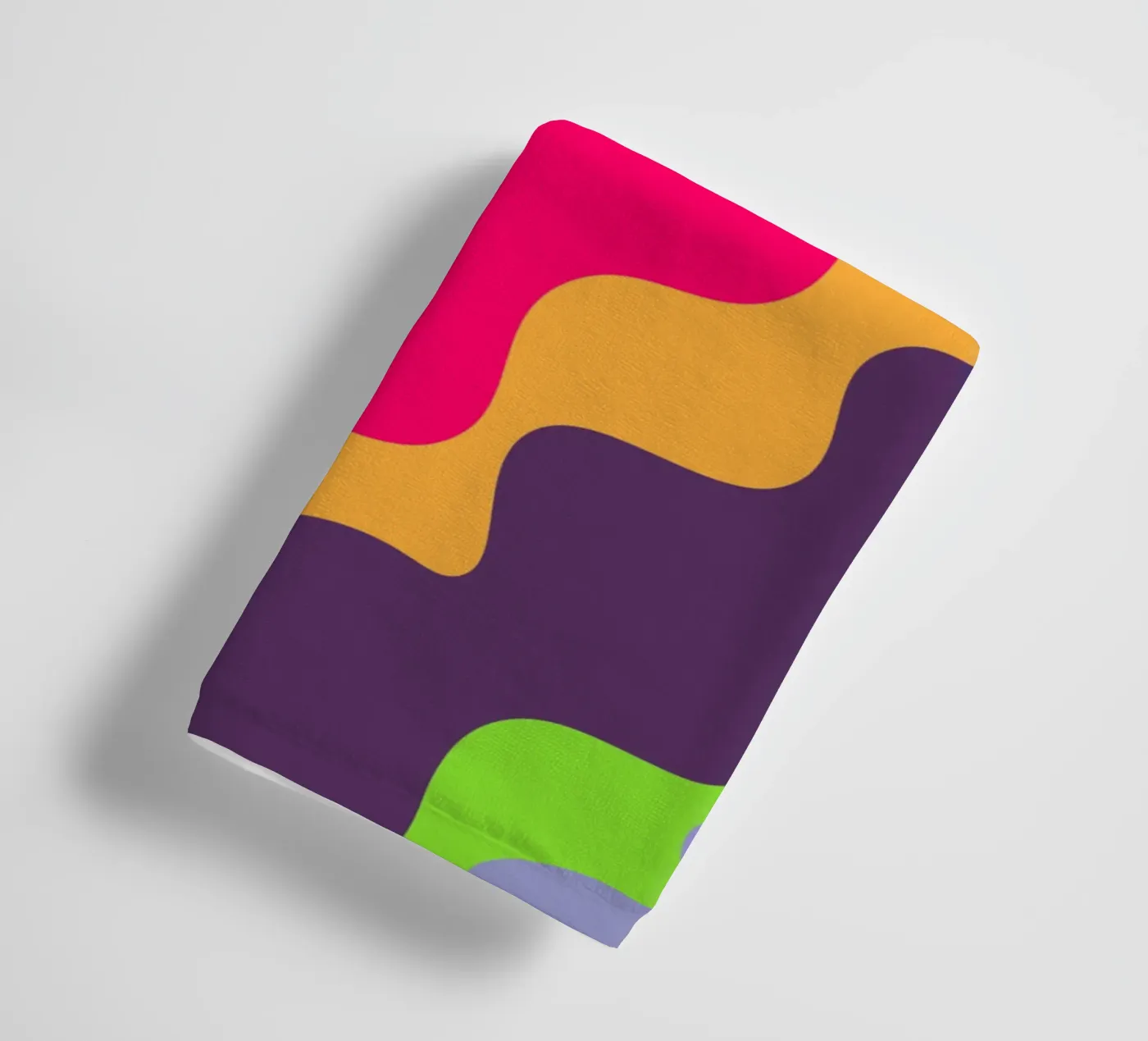 Retro slanting waves towel by baobabprintstore