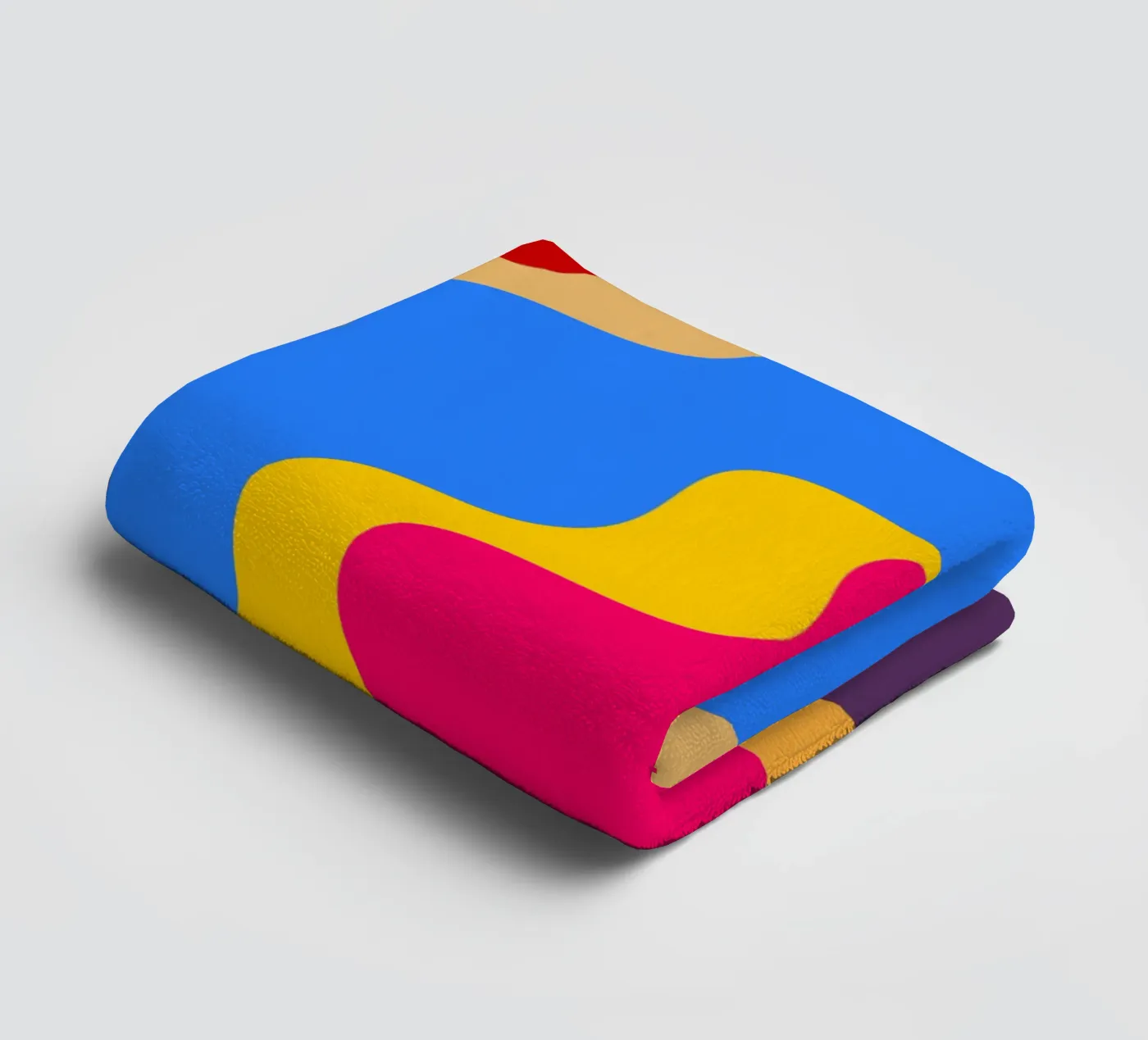 Retro slanting waves towel by baobabprintstore