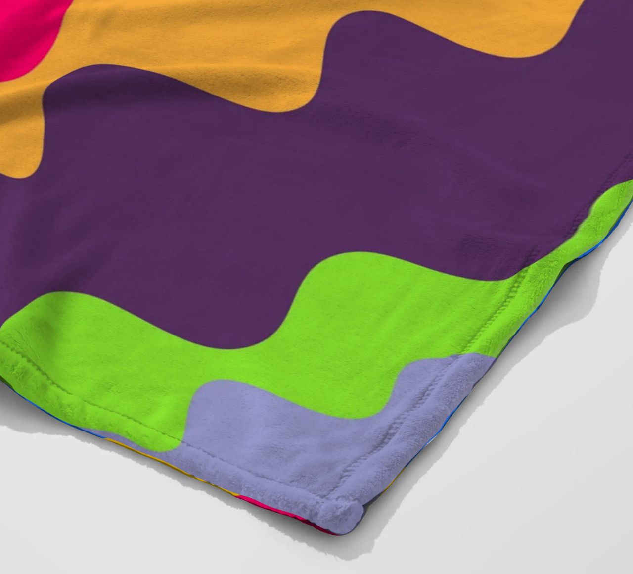 Retro slanting waves coperta in pile da baobabprintstore