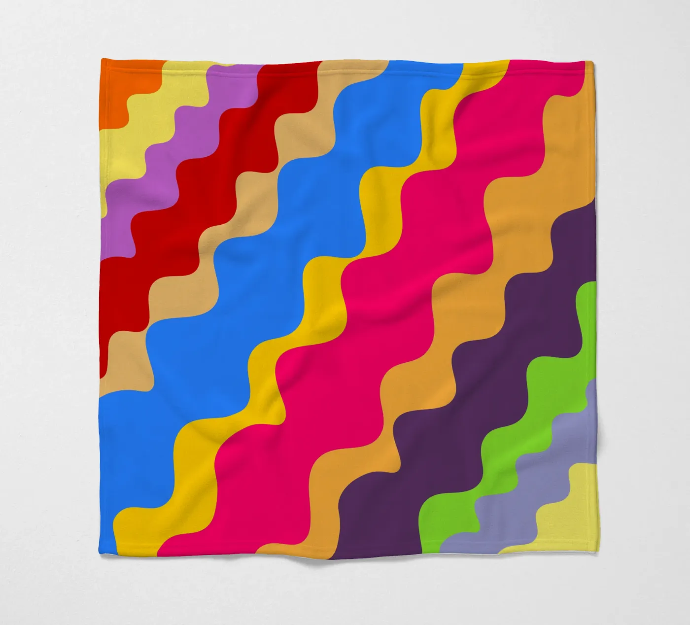 Retro slanting waves Fleecedecke von baobabprintstore