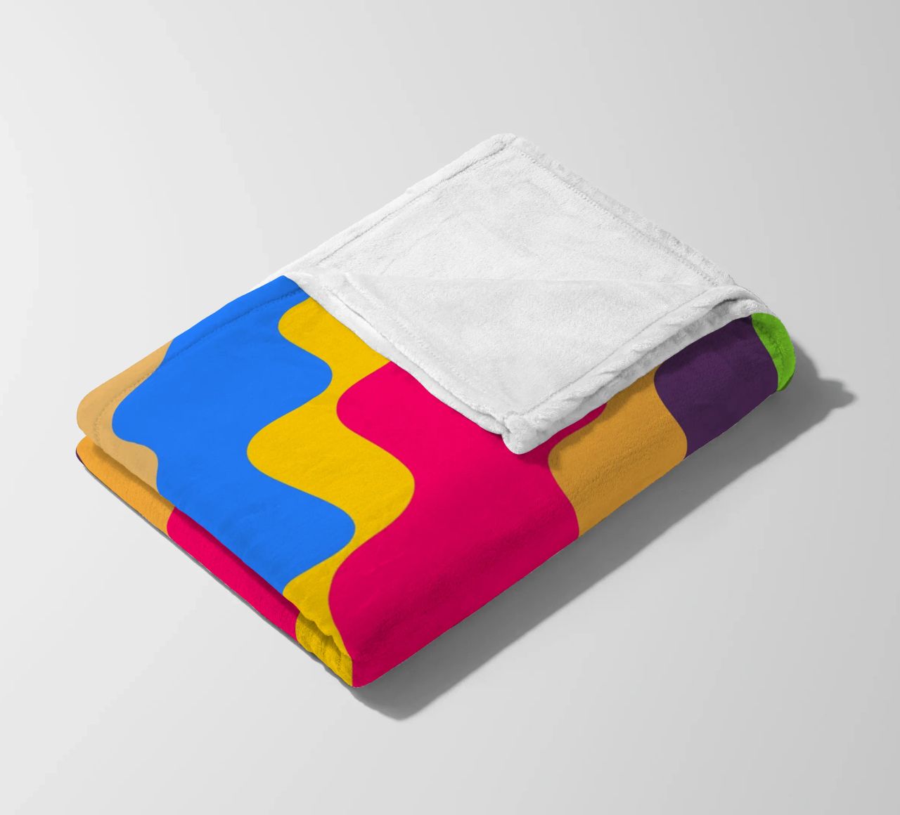 Retro slanting waves coperta in pile da baobabprintstore