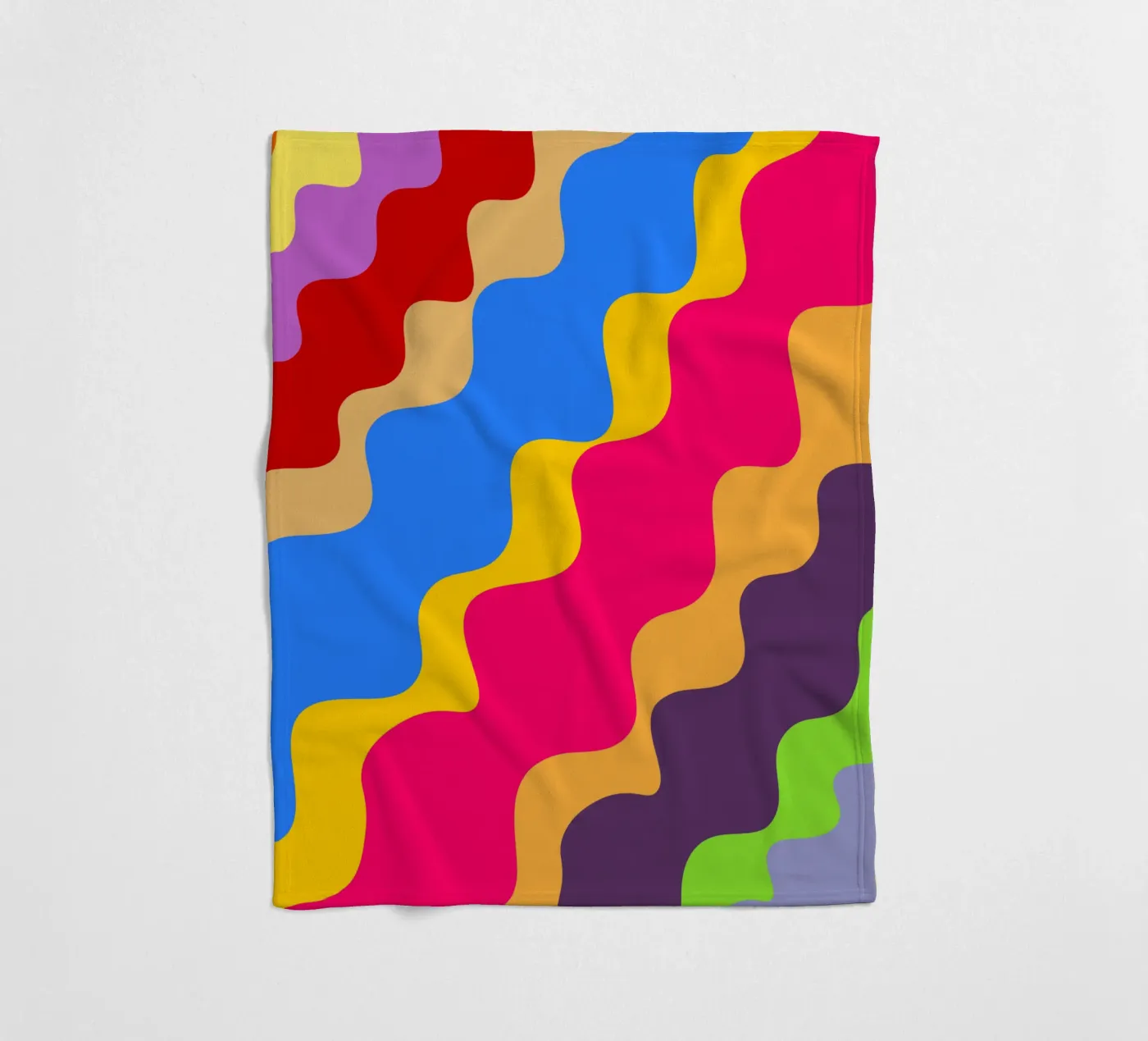 Retro slanting waves fleecedeken van baobabprintstore