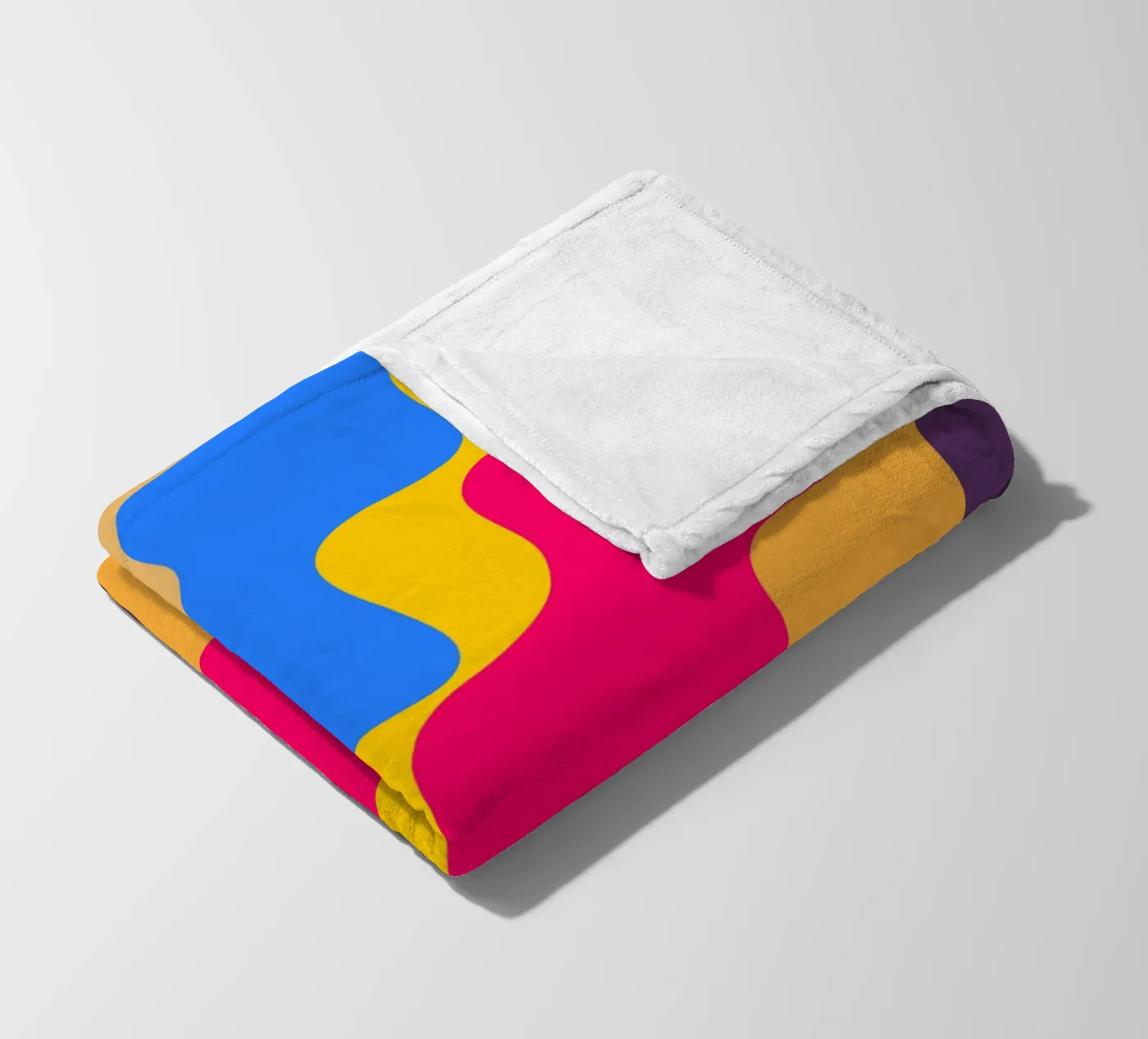 Retro slanting waves Fleecedecke von baobabprintstore