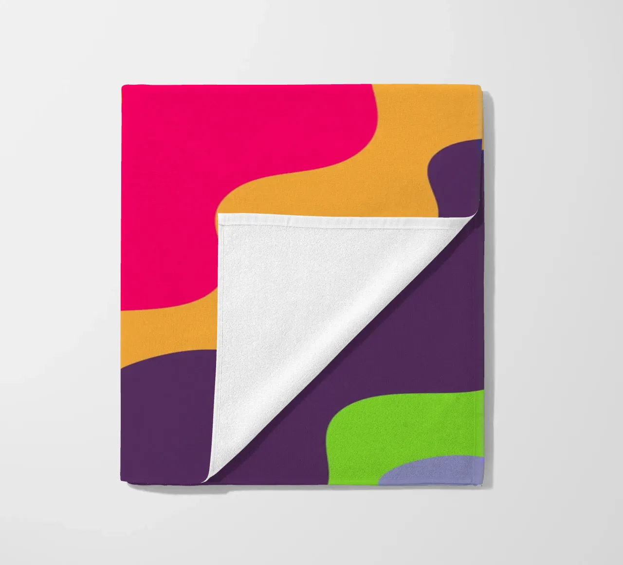 Retro slanting waves beach towel by baobabprintstore