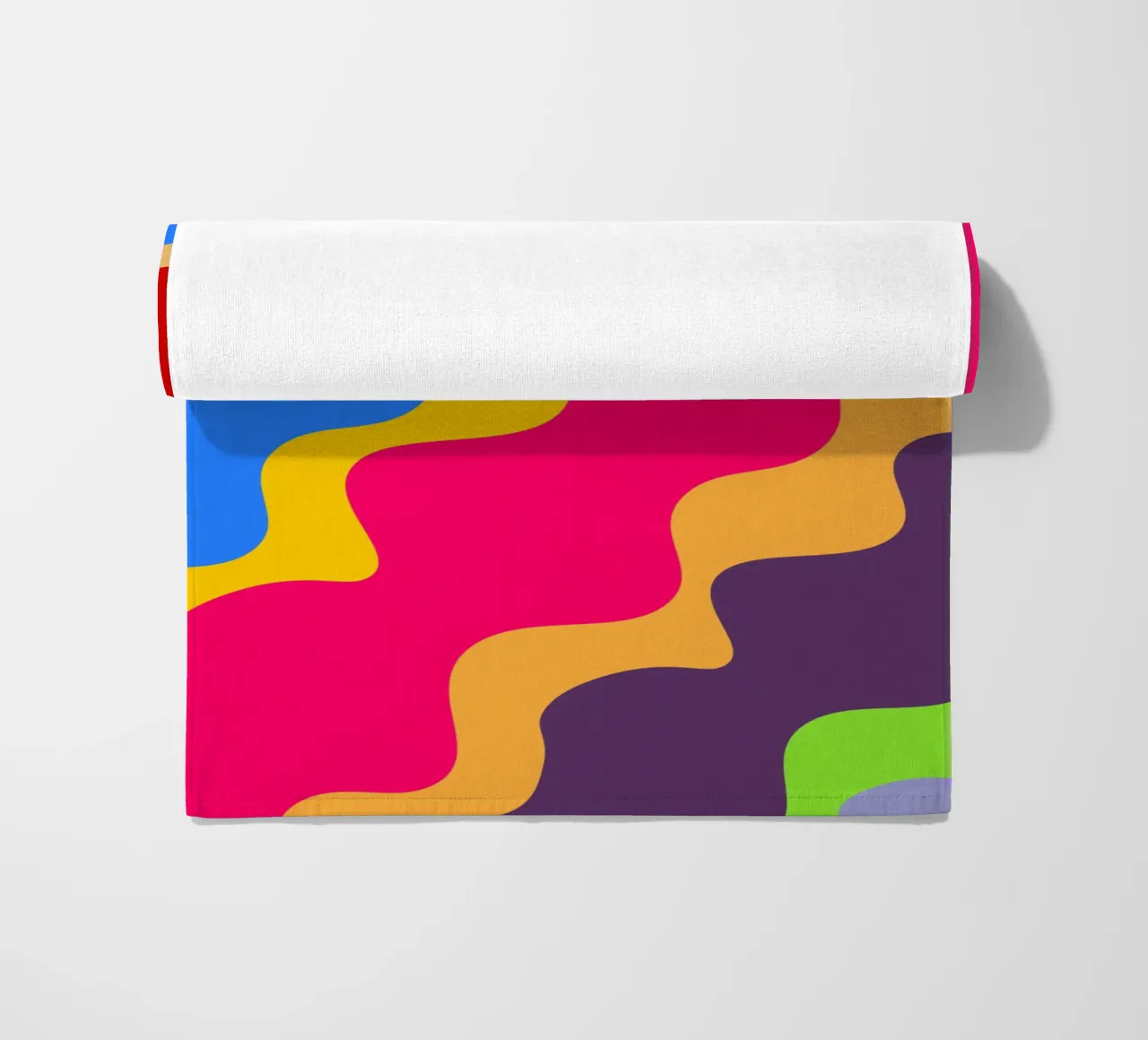 Retro slanting waves telo mare da baobabprintstore