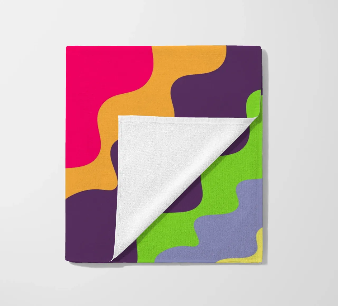 Retro slanting waves telo mare da baobabprintstore