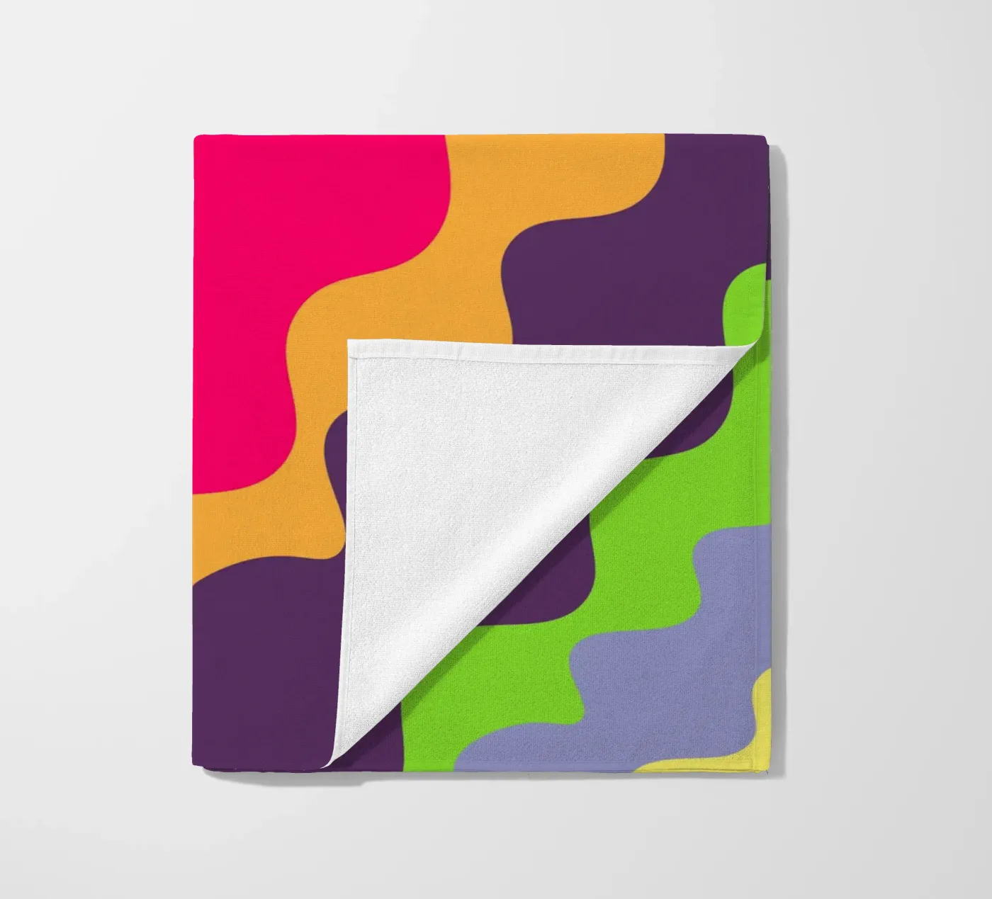 Retro slanting waves telo mare da baobabprintstore