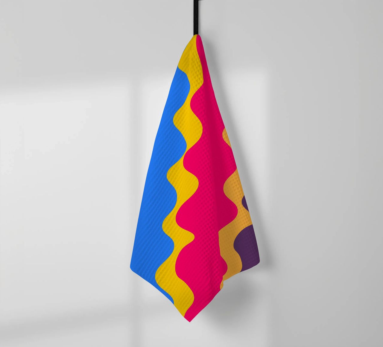 Retro slanting waves canovaccio da cucina da baobabprintstore
