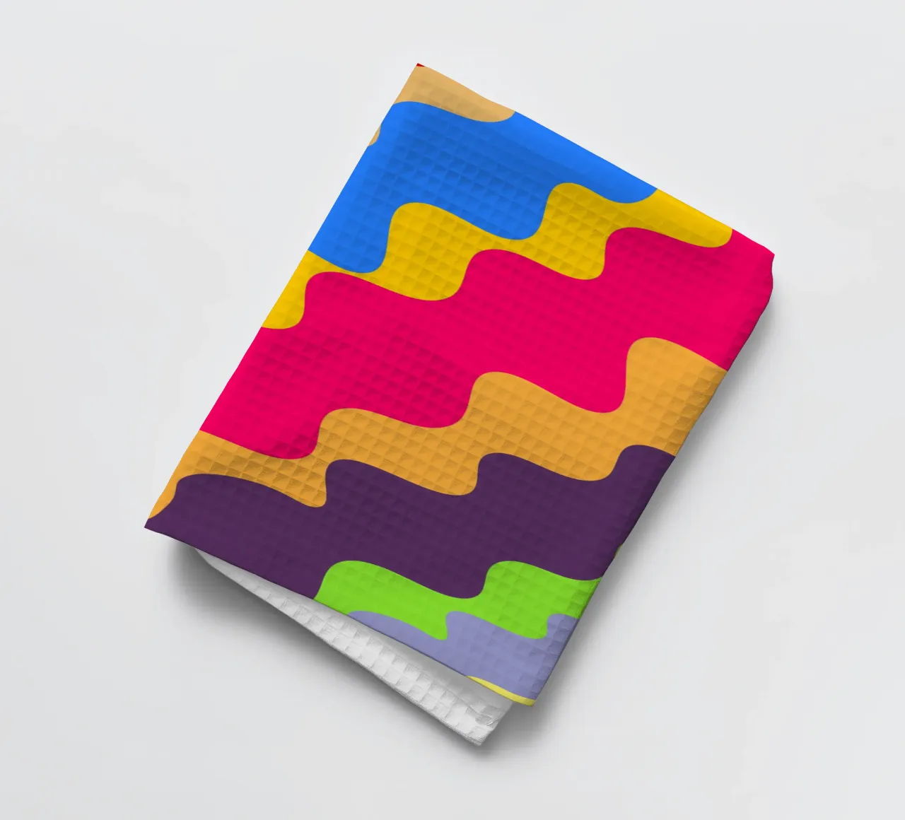 Retro slanting waves torchon de baobabprintstore
