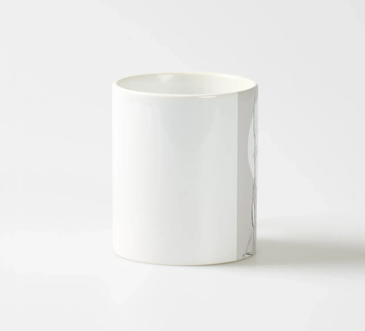 At the lake - Linienzeichnung Line Art tazza in ceramica da BAINAI