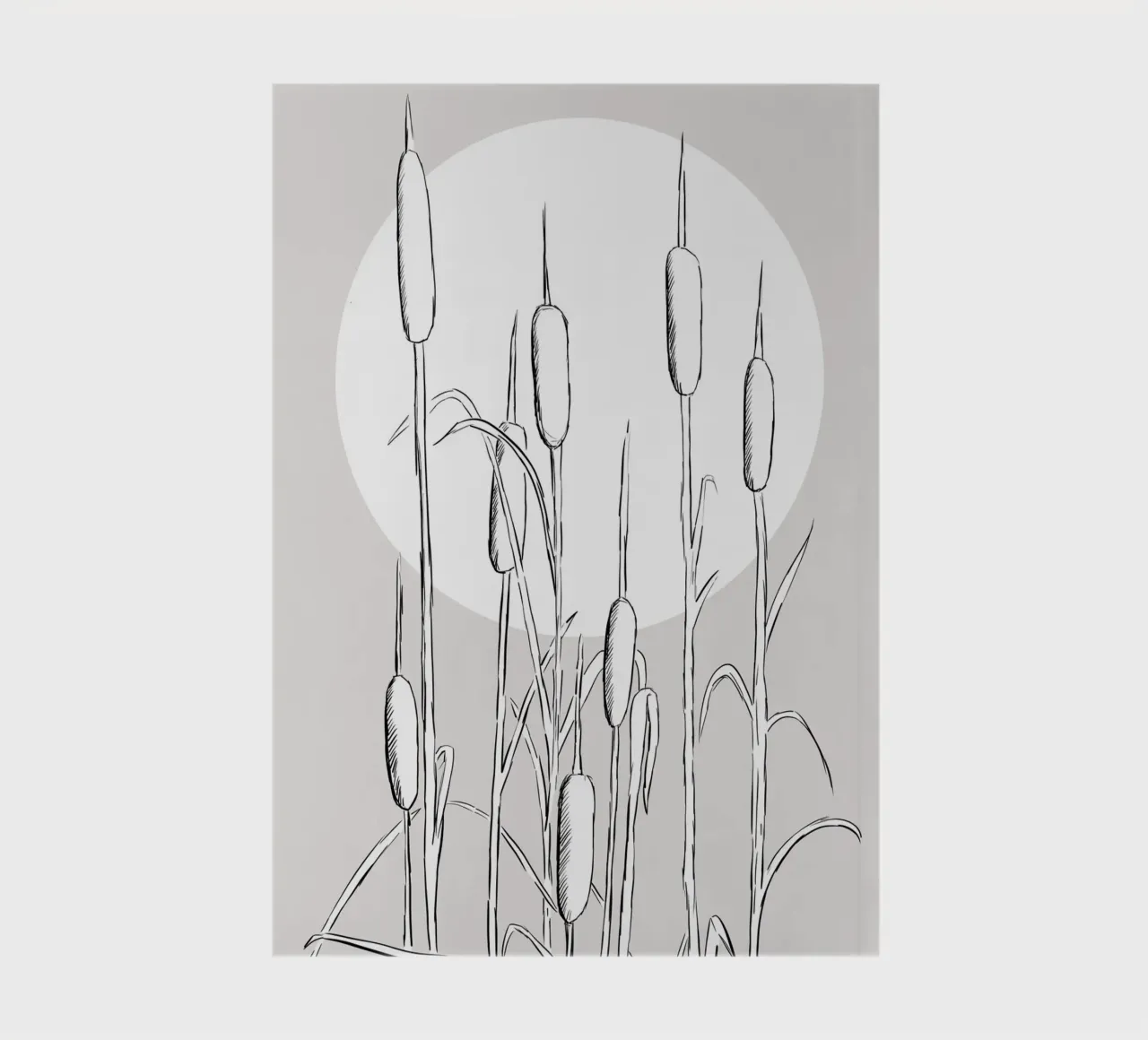 At the lake - Linienzeichnung Line Art notebook by BAINAI