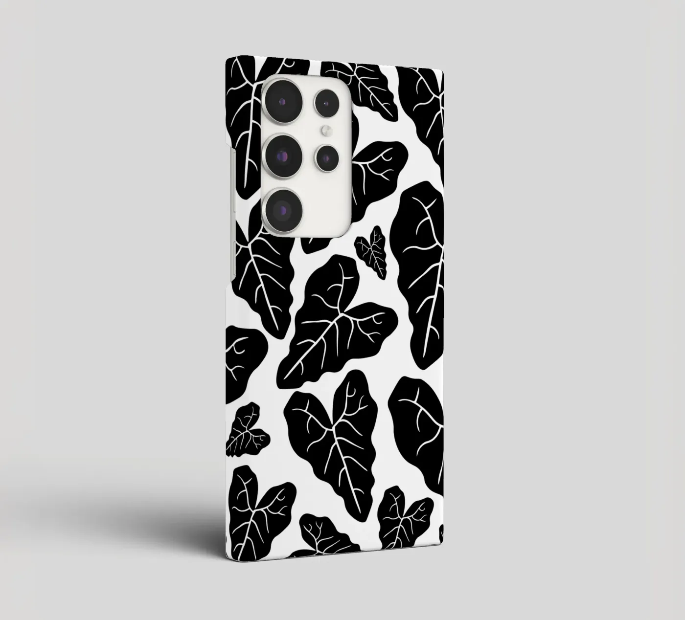 Black leaves pattern cover samsung da baobabprintstore
