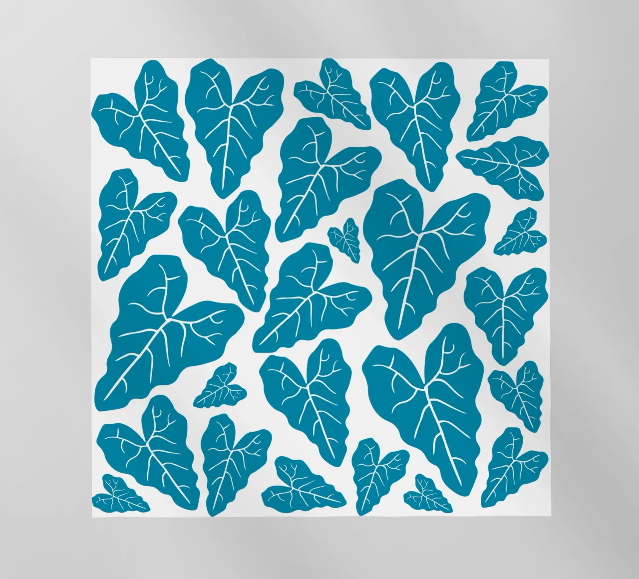 Blue leaves pattern pellicola backlit da baobabprintstore