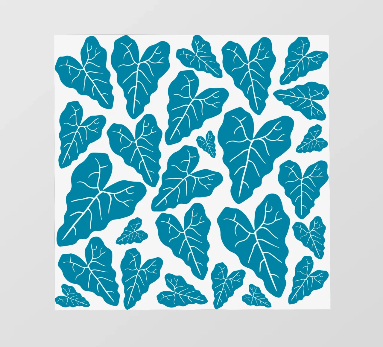 Blue leaves pattern pellicola backlit da baobabprintstore