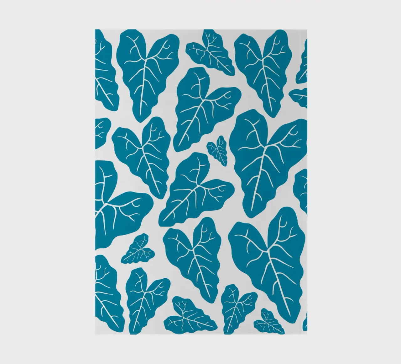 Blue leaves pattern notebook by baobabprintstore