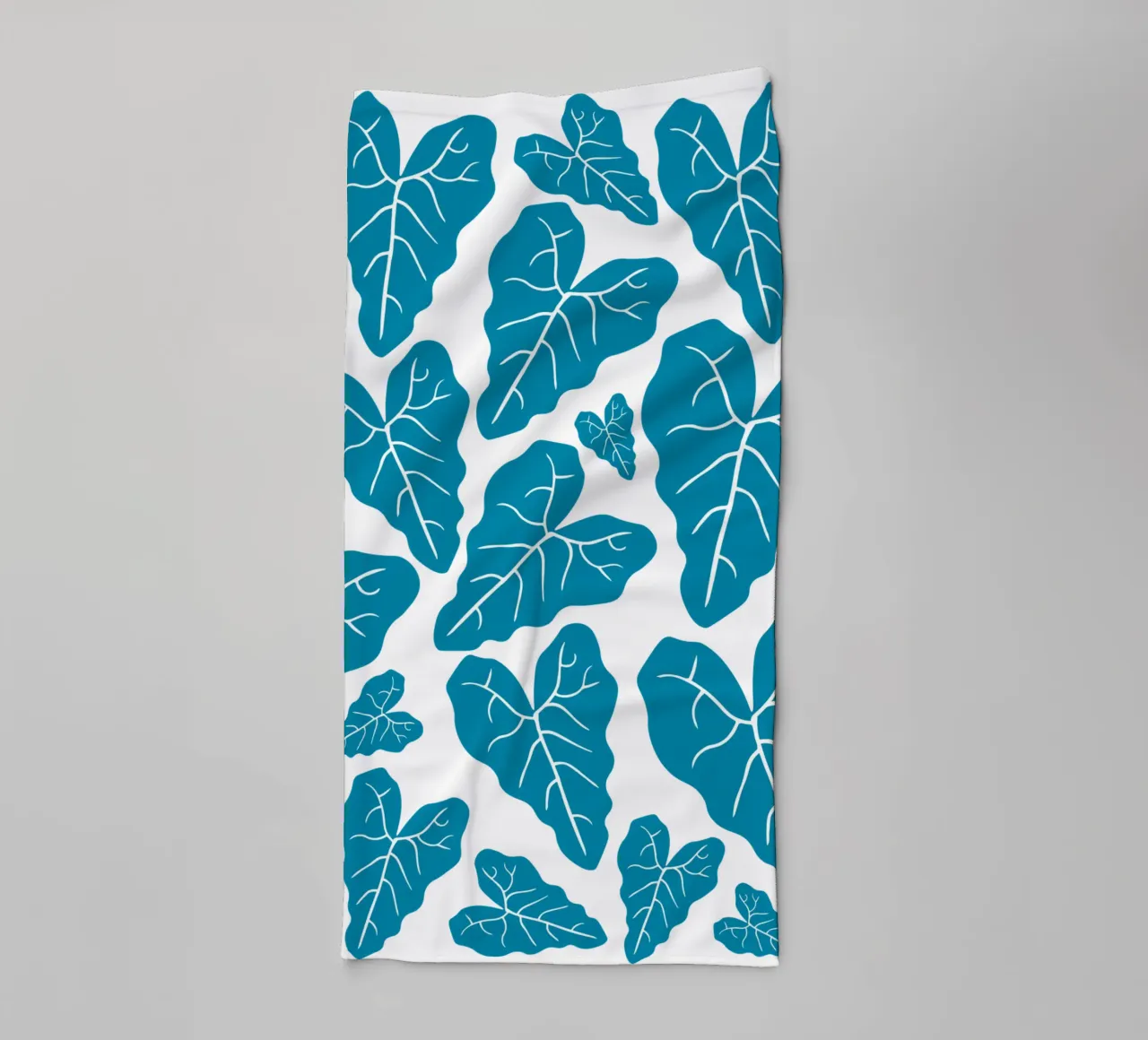 Blue leaves pattern asciugamano da bagno da baobabprintstore